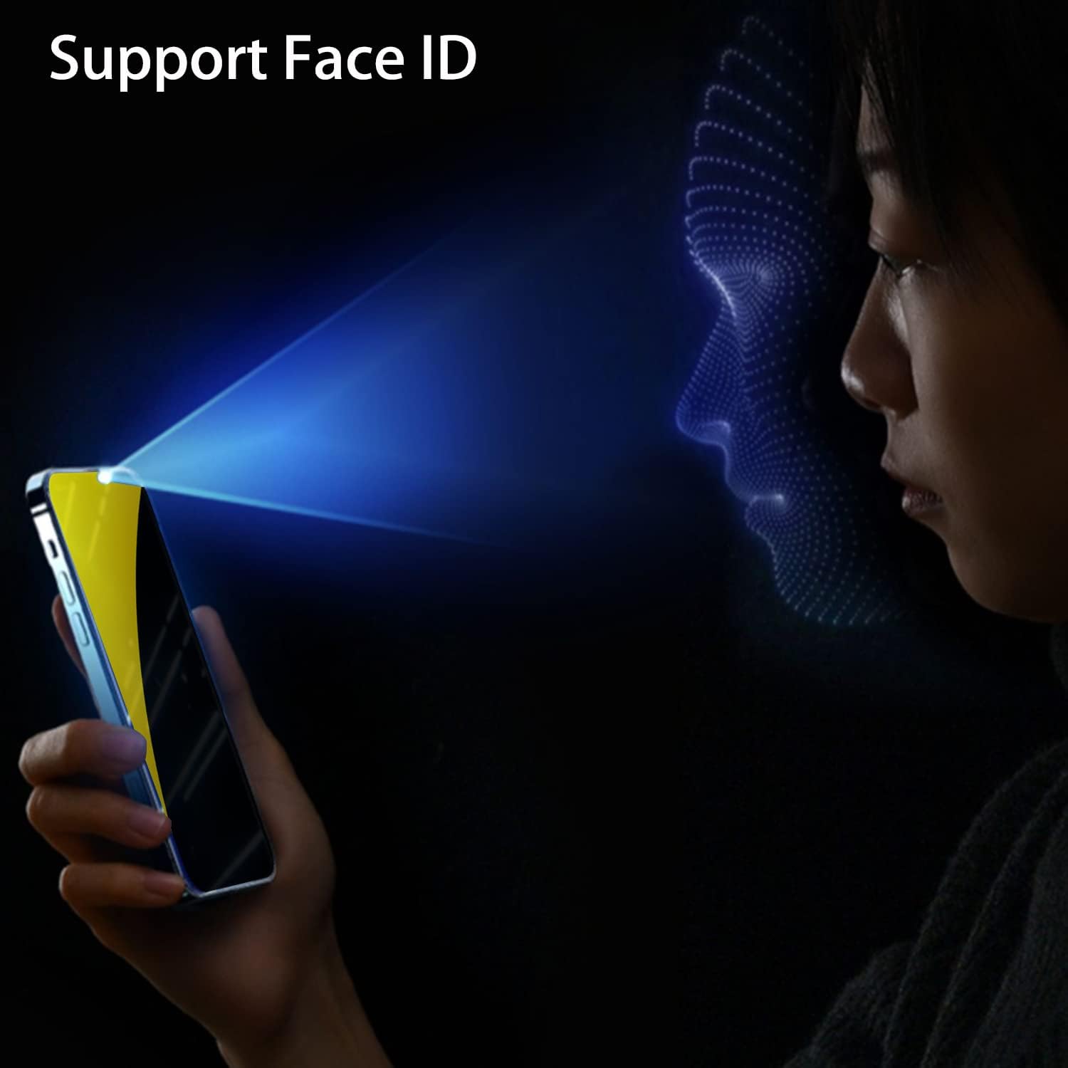 2 Pack Anti-Blue Privacy Tempered Glass for iPhone 15 Pro Mirror Anti-Spy Screen Protector Anti-Peeping Film Electroplated Gold 6.1 inch