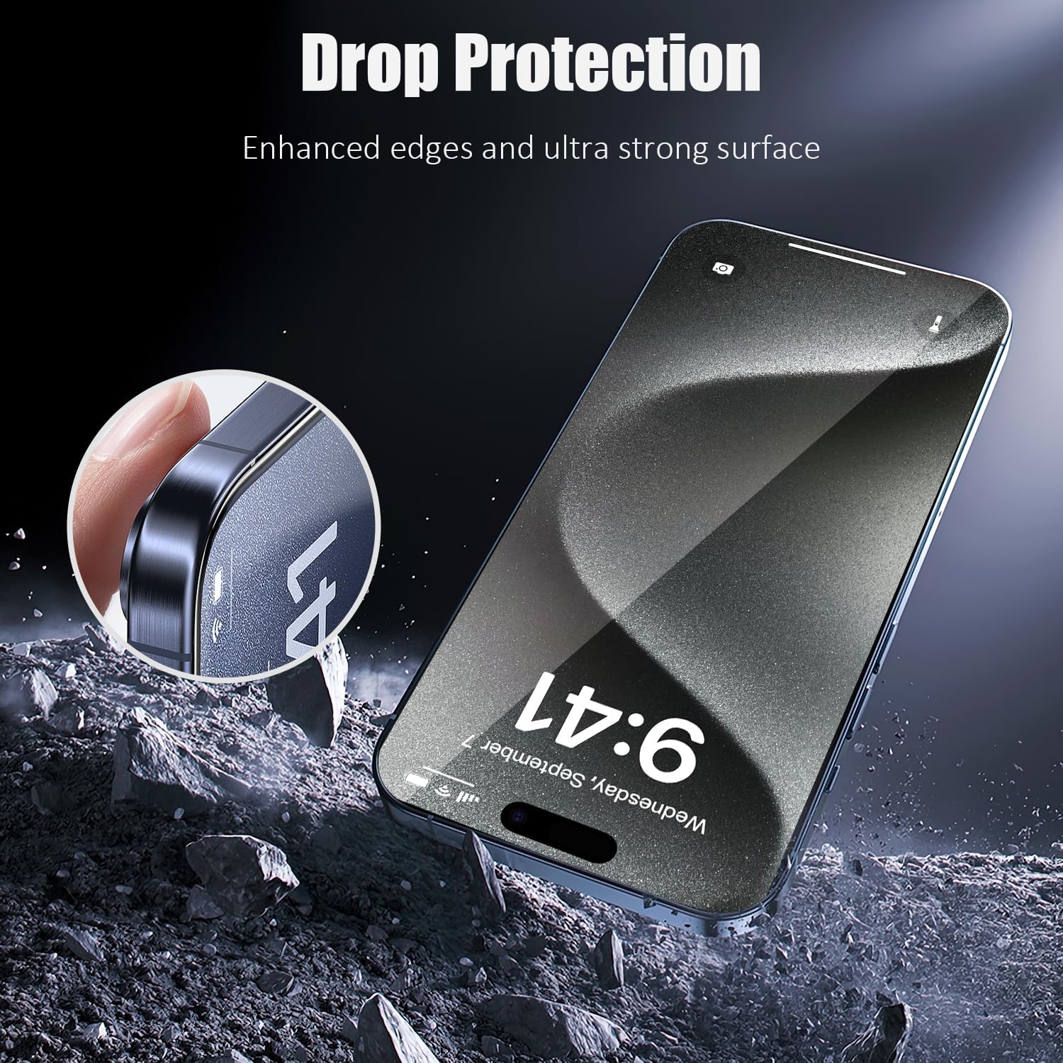Nvollnoe for iPhone 13 Pro Screen Protector with Foolproof Easy Installation Kit,Stronger Anti-crack Edges,Seamless Full Coverage Clear Tempered Glass Screen Protector for iPhone 13 Pro(2 Pack)