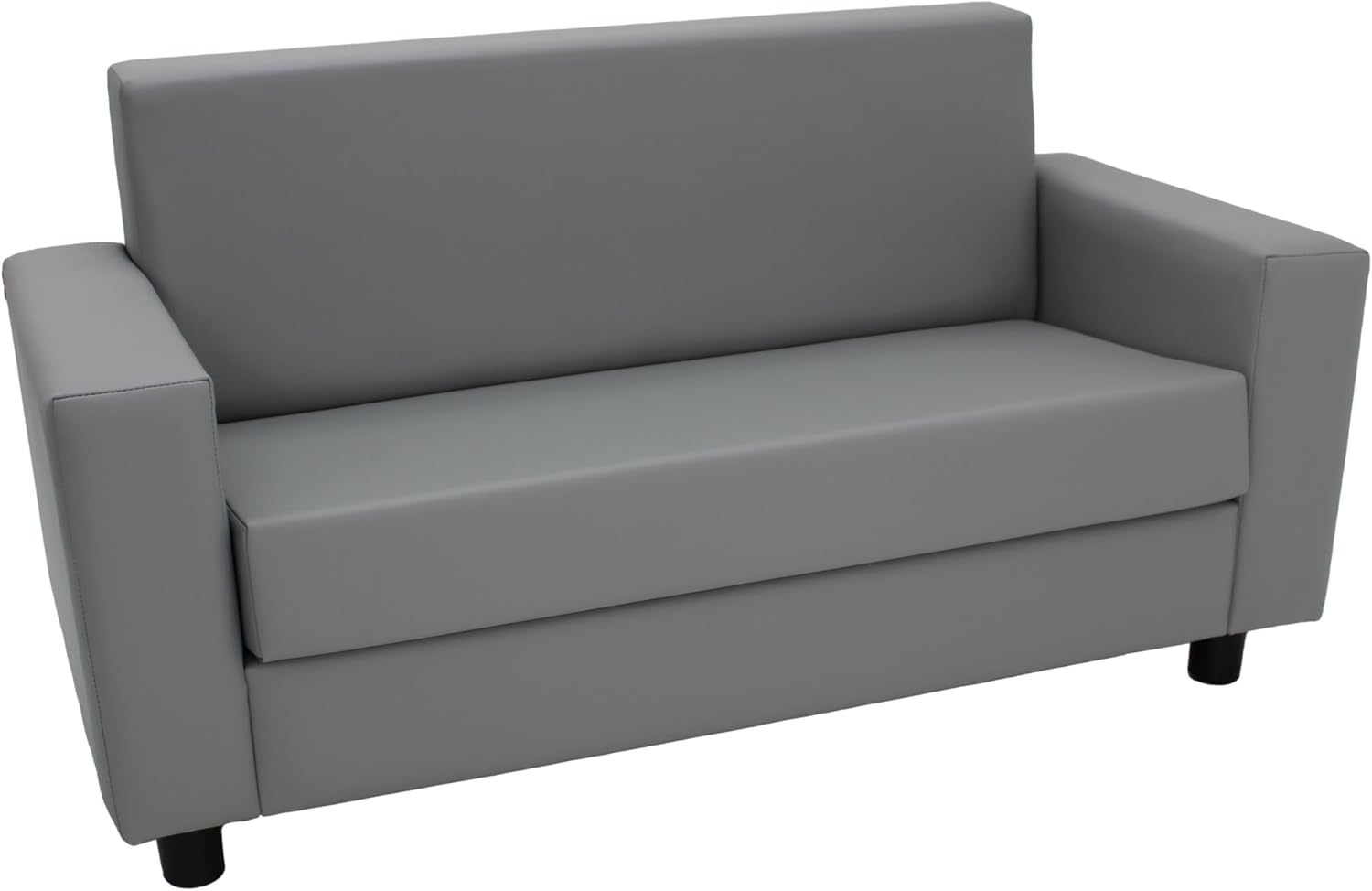 Factory Direct Partners Divano da lettura classico Playtime ispirato a SoftScape, mobili imbottiti per bambini di livello commerciale per casa, asilo nido, scuola materna, biblioteca; comodo design moderno - grigio, 14473-GY
