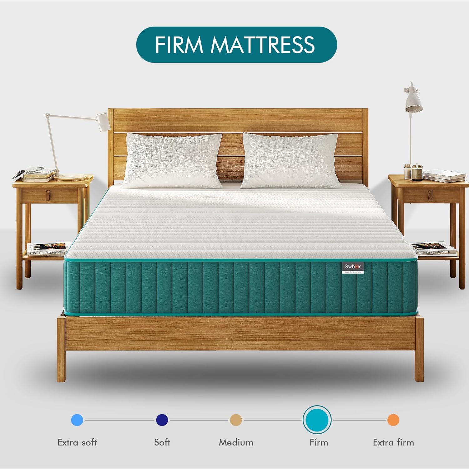 Firm Queen Mattress, 10 Inch Cooling-Gel Memory Foam  Pocket Spring Hybrid Mattress,Firm Feel,Queen Bed Mattress in a Box, CertiPUR-US Certified, Queen Size Mattress · v2