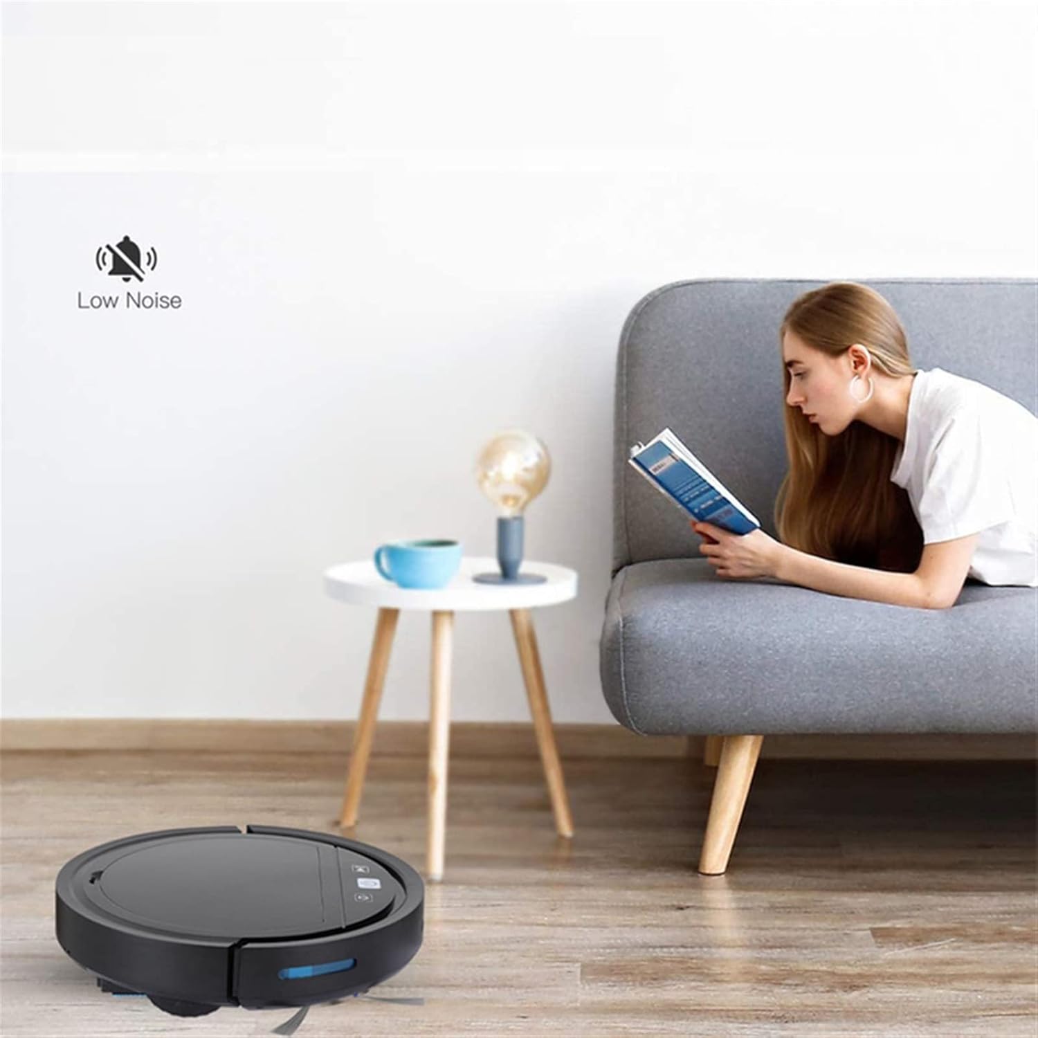 Robot mop Three-in-one Sweeping Robot Suction Automatic Charging Remote Control Intelligent Sweeper (Color : Black) · v2
