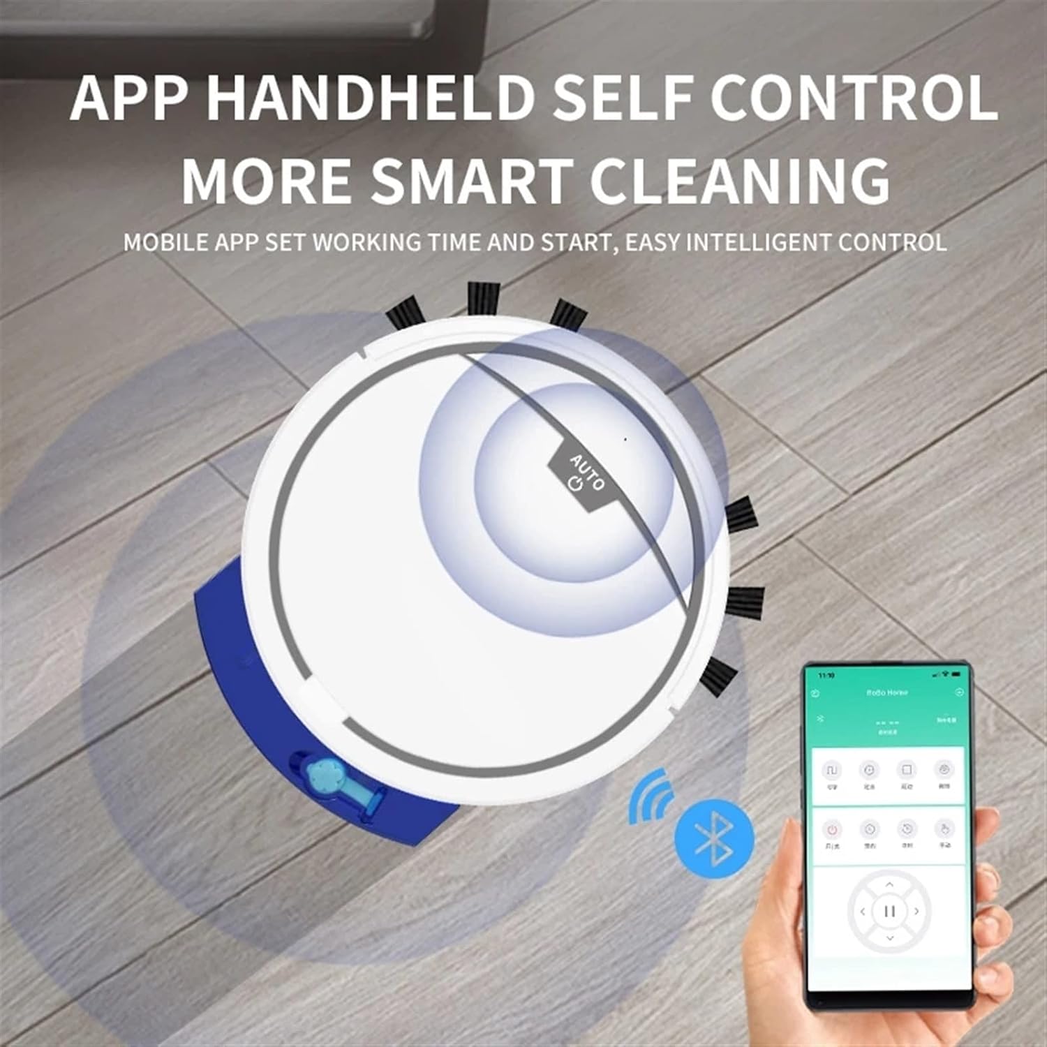 Aspirapolvere wireless Smart Sweeping Robot completamente automatico che spazza e lava silenziosamente con aspirapolvere ultrasottile tre in uno (colore: nero)