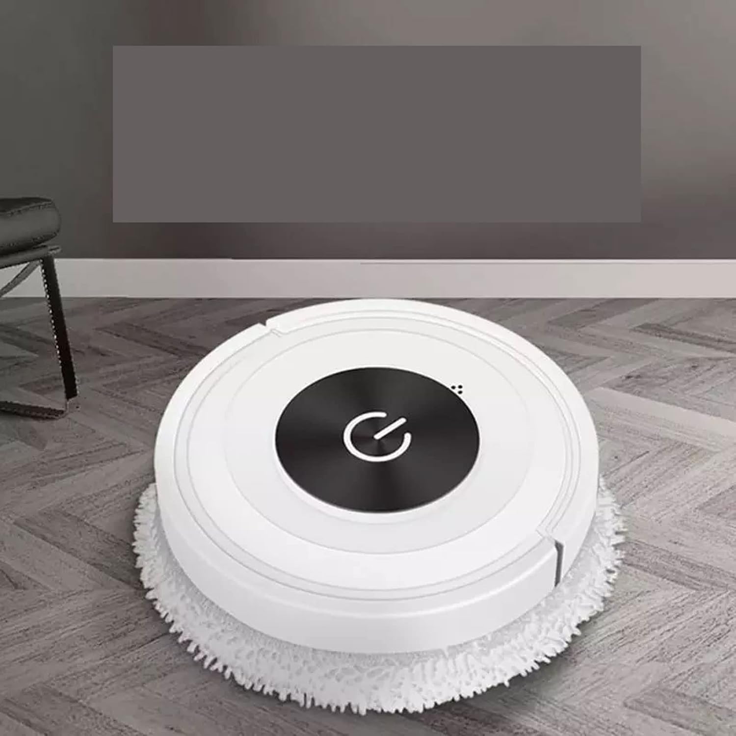 Robot mop Smart Home Wet Dry Sweeping Robot Automatic Mopping Machine Electric Mop Sweeper Rechargeable Dry Wet Floor Mopping Cleaner (Color : Black) · v2