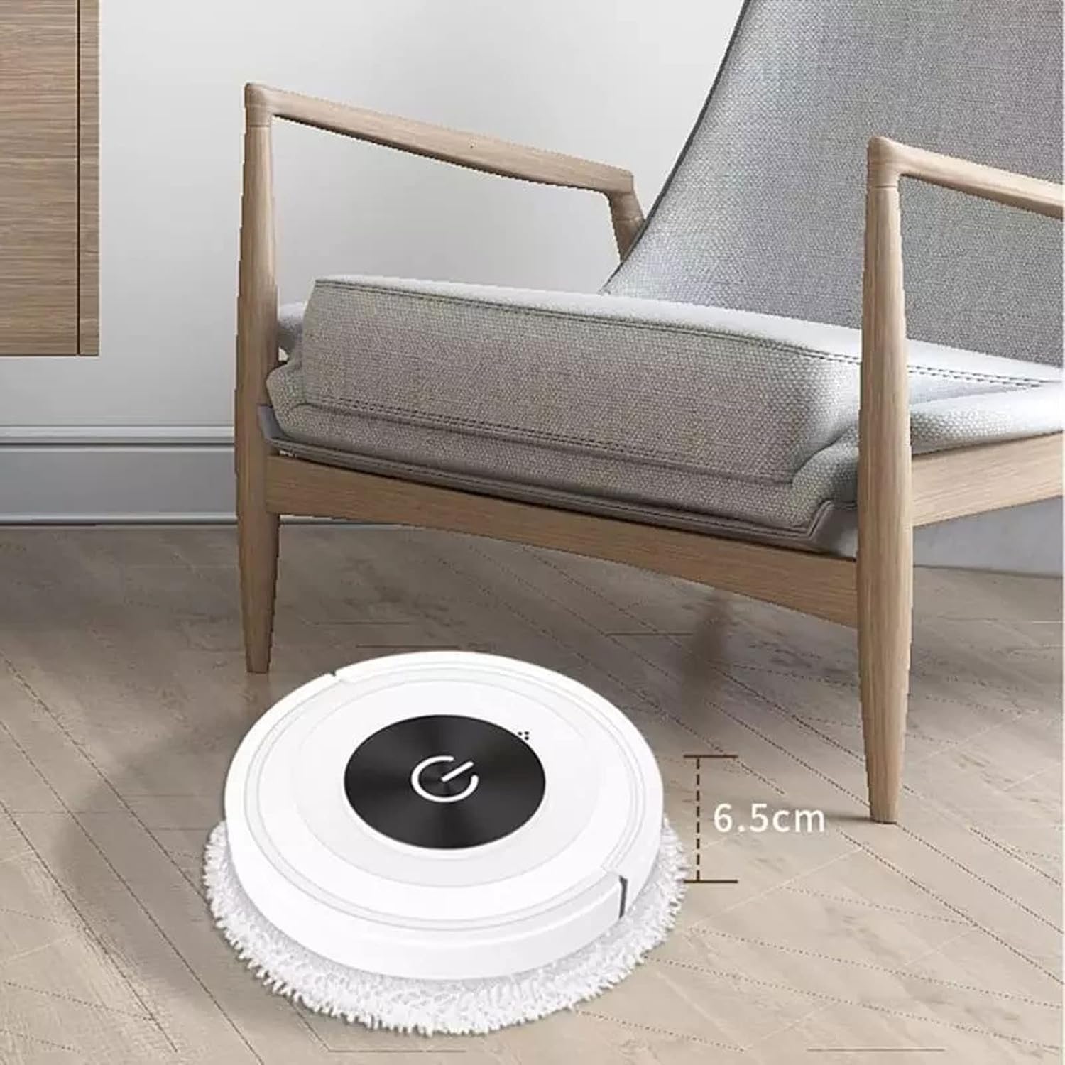 Robot mop Smart Home Wet Dry Sweeping Robot Automatic Mopping Machine Electric Mop Sweeper Rechargeable Dry Wet Floor Mopping Cleaner (Color : Black) · v2