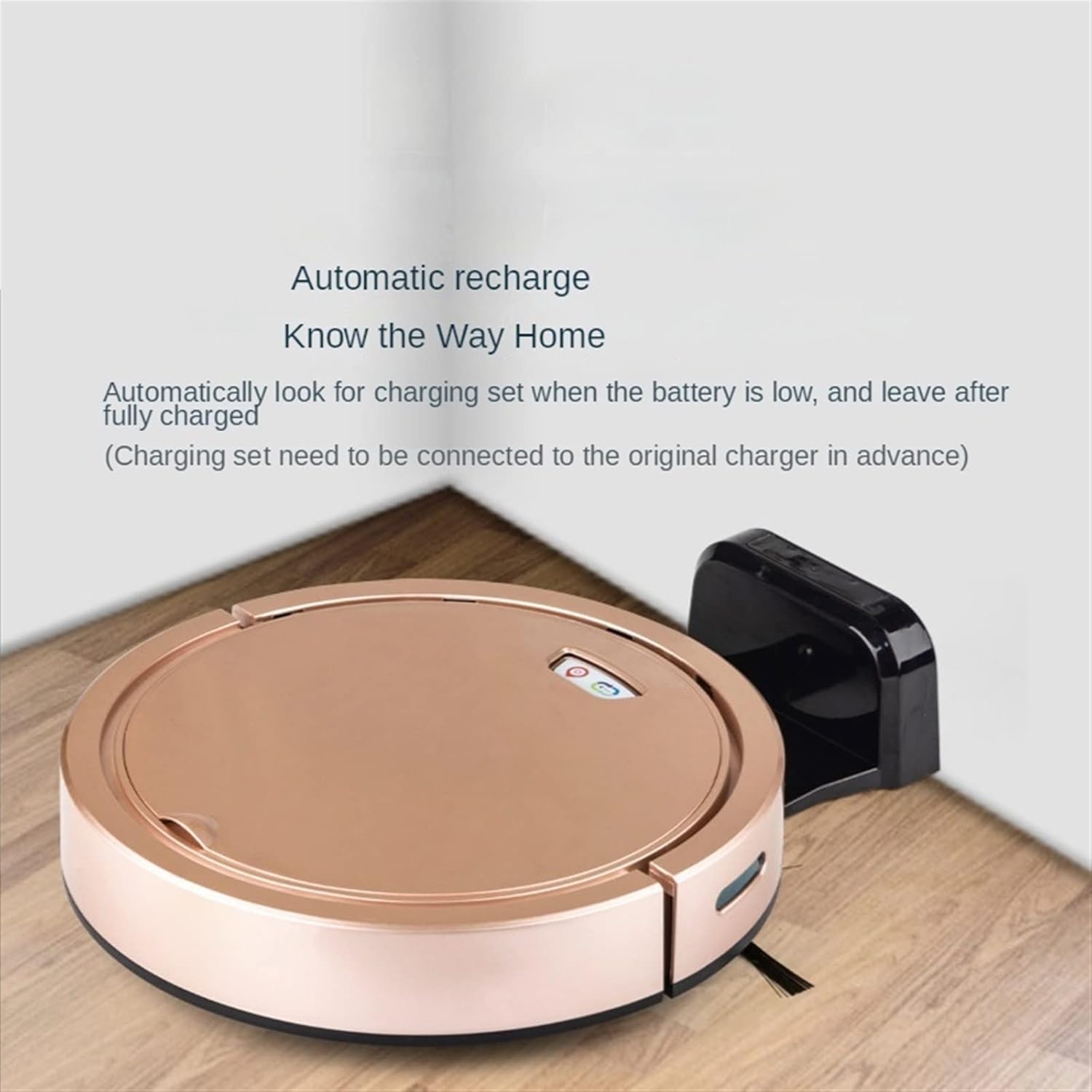 Robot mop Smart Sweeping Robot Automatically Recharges Large Suction Lazy Household Cleaning Machine Sweeper (Color : Rose Gold) · v2