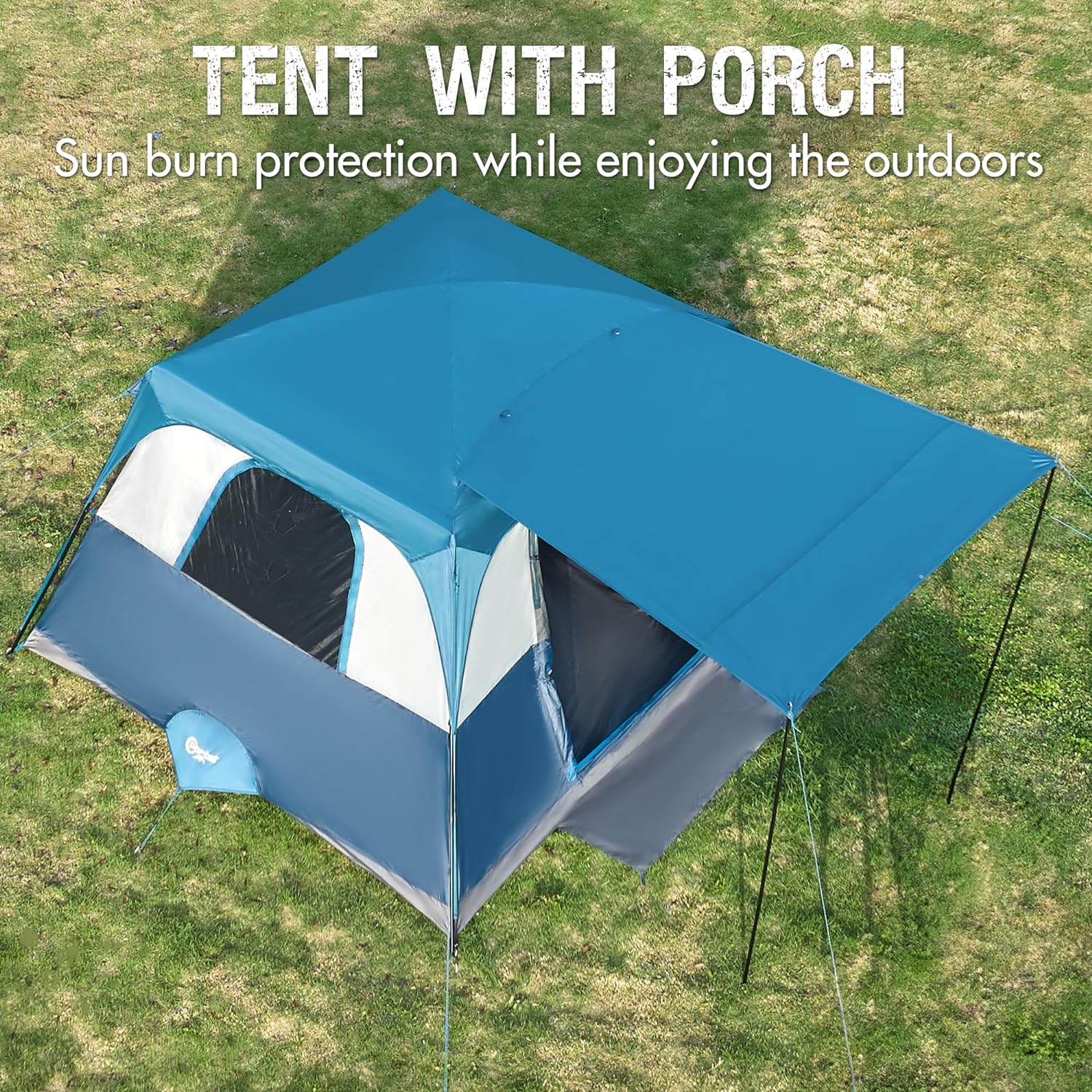 PORTAL 6 Person Camping Tent with Porch, Family Cabin Tent with Spacious Space, Water Resistant, Excellent Ventilation for Camping Outdoor Party Gathering · v5