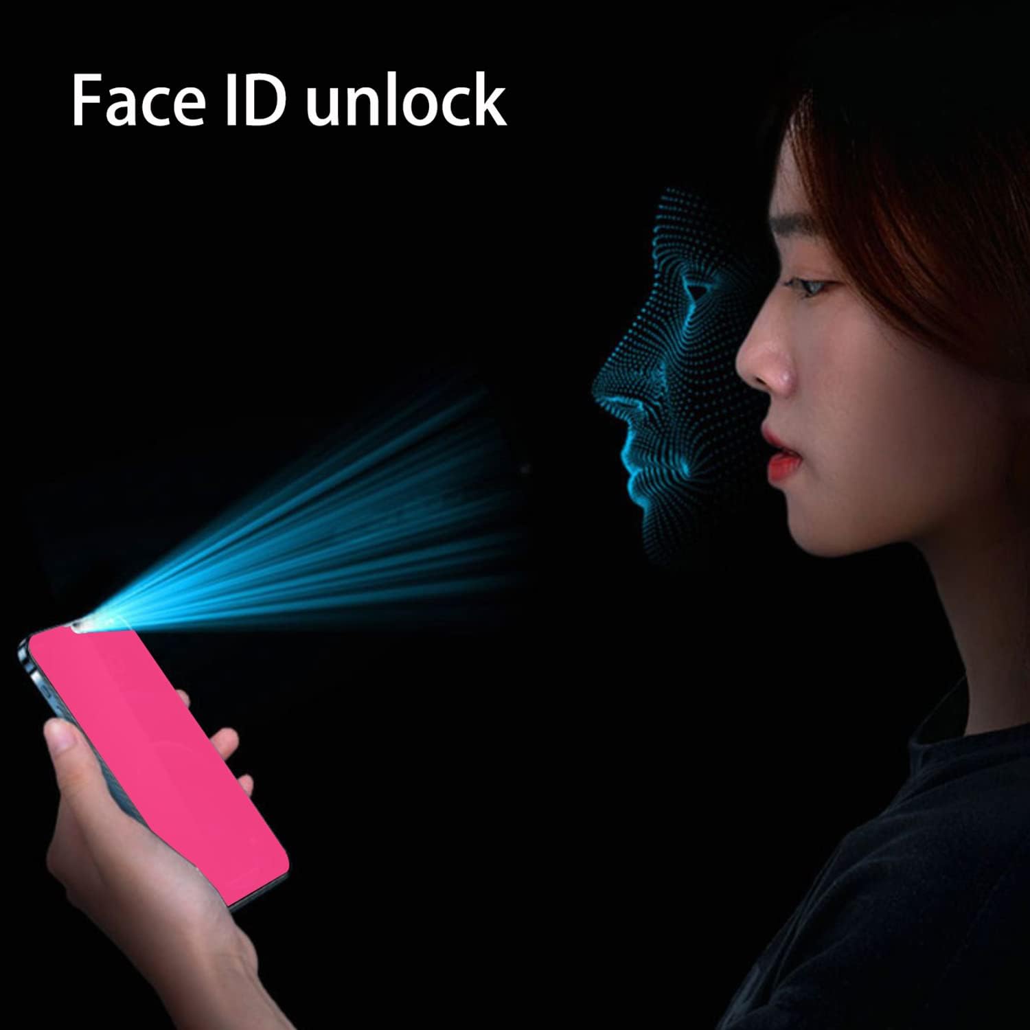 2 Piece Privacy Tempered Glass for iPhone 15 6.1 inch Anti-blue Anti-Spy Screen Protector Mirror Gradient Colorful