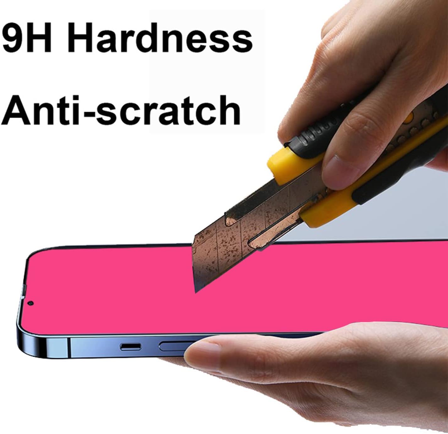 2 Piece Privacy Tempered Glass for iPhone 15 6.1 inch Anti-blue Anti-Spy Screen Protector Mirror Gradient Colorful
