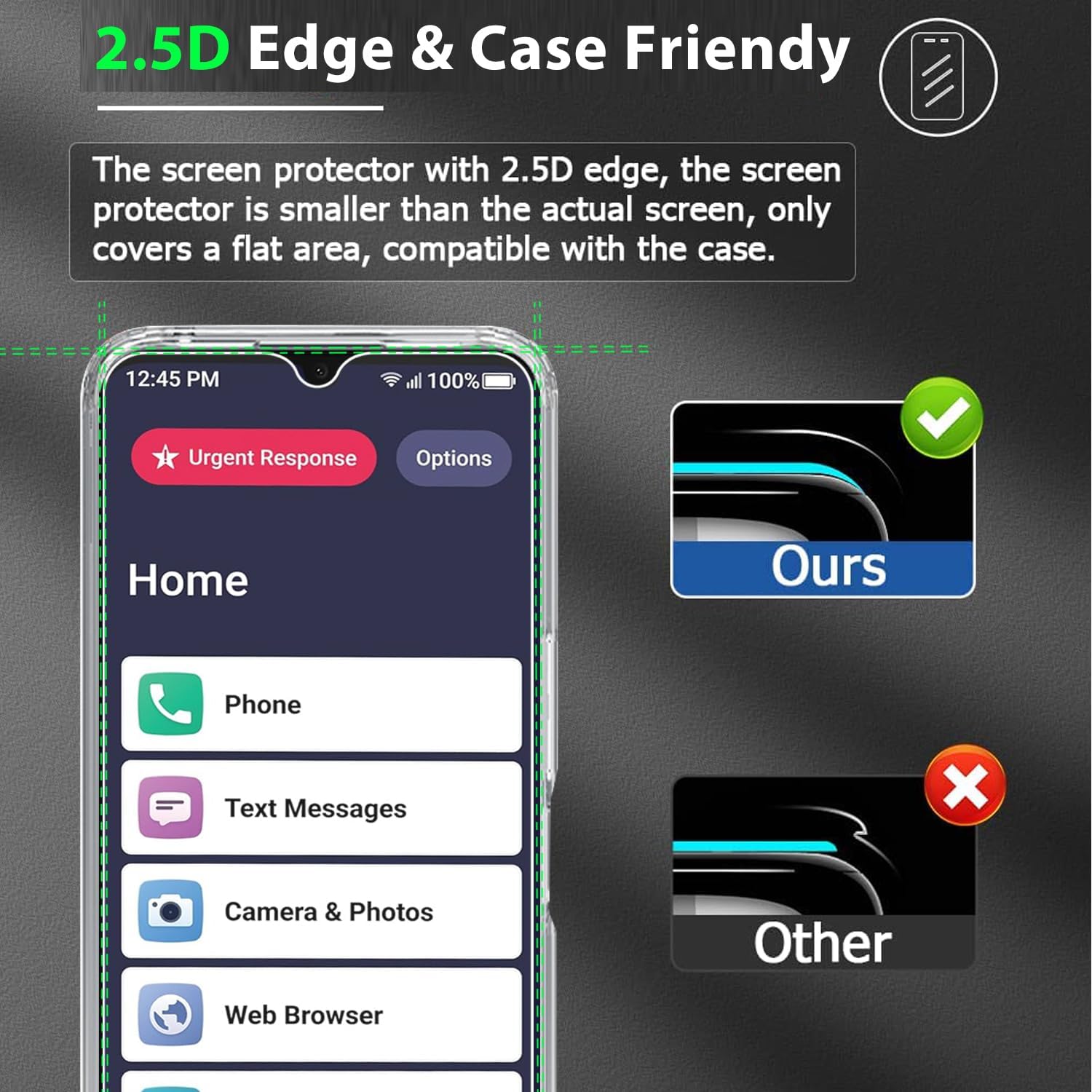 [3 Pack for Lively Smart 4/ Jitterbug Phones Smart4 Smartphone Tempered Glass Screen Protector, 9H Hardness [HD Clarity] Case Friendly Anti-scratch, Bubble Free