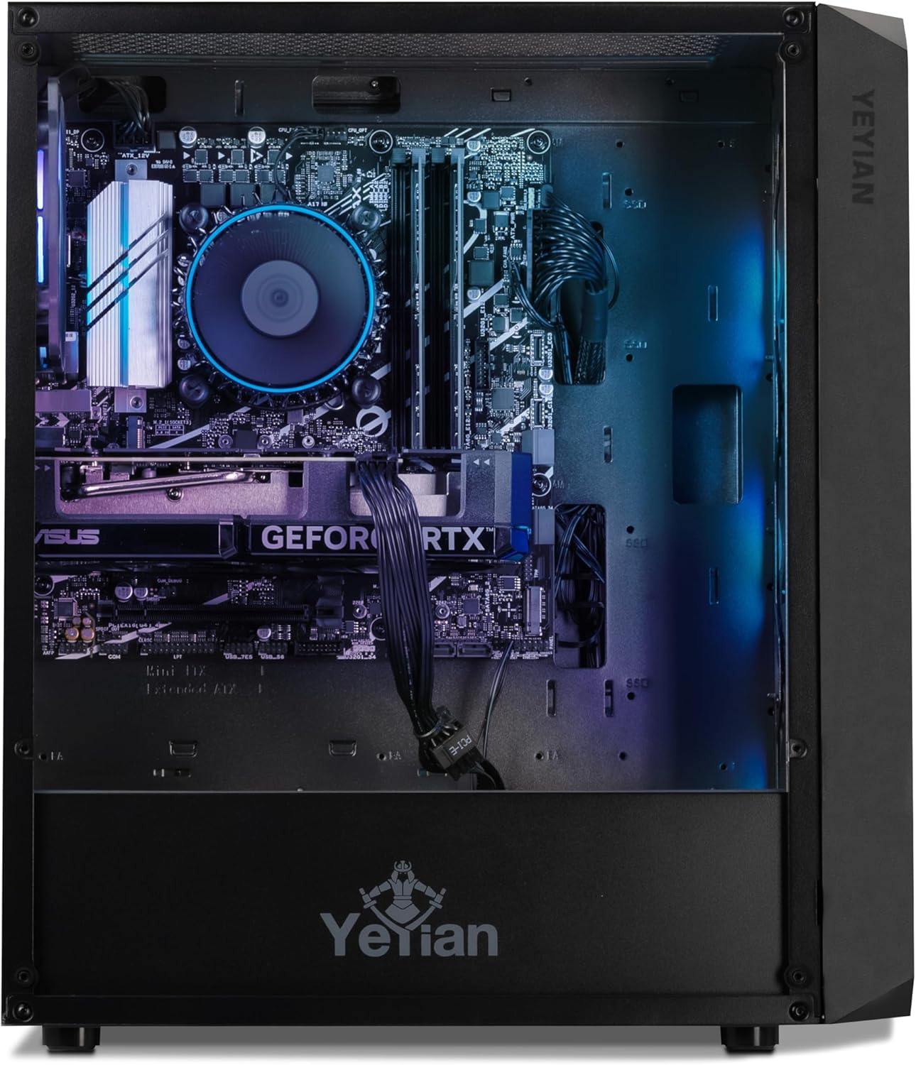 YEYIAN Tanto Gaming PC Desktop – Intel Core i5 12400F 4.4 GHz, RTX 4060, 1TB NVME SSD, 16GB DDR4 RAM 3200, 650W Gold PSU, Windows 11 Home 64-bit,3 Years Labor 2 Years Part Warranty · v3