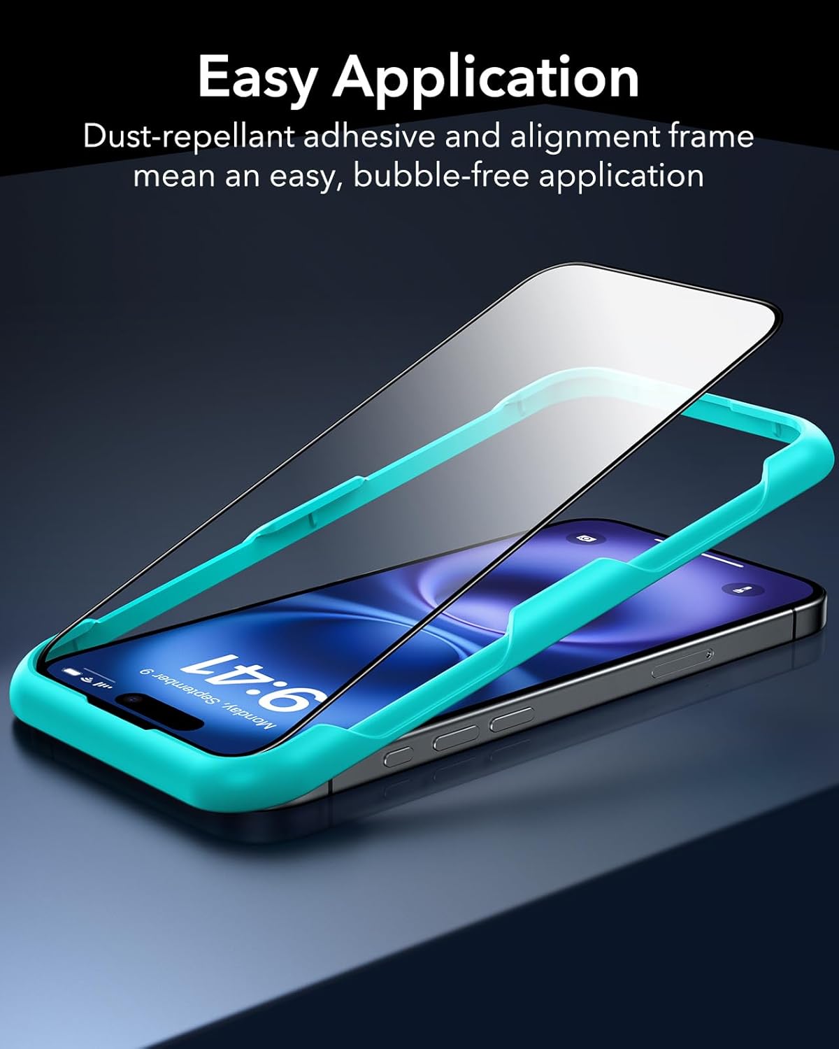 ESR 3 Pack for iPhone 16 / iPhone 15 Screen Protector, [9H Hardness] [Military Grade Shatterproof] Full Coverage Tempered Glass Film with Easy Installation Tool, HD Clear, Scratch Resistant