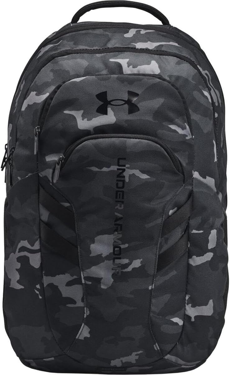 Under Armour Hustle 6.0 Pro Backpack สีดำ/ดำ/Castlerock ขนาดเดียวเหมาะกับทุกคน