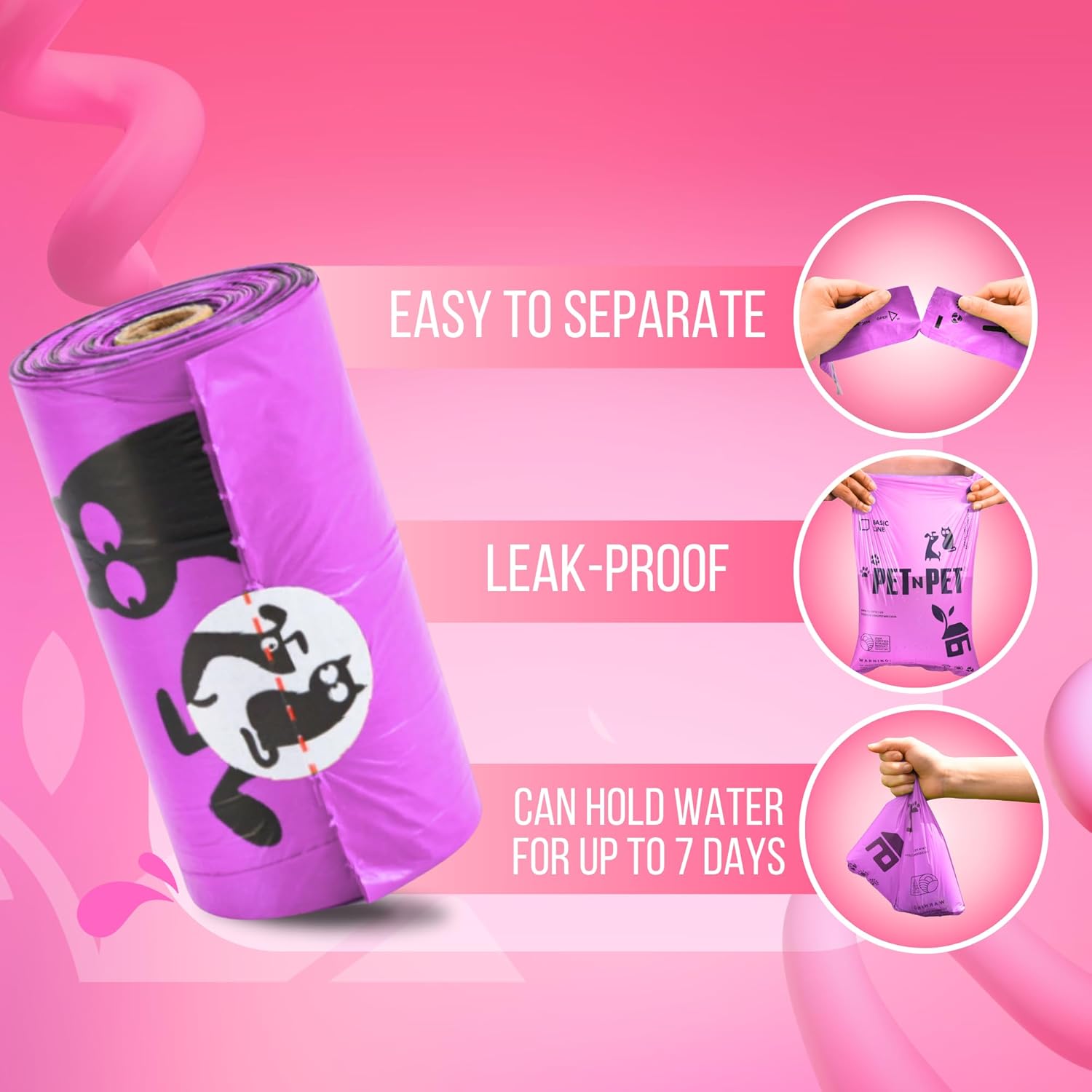 Pet N Pet Poop Bags for Dogs, 288 Counts Lavender Scented Dog Poop Bags with Leash Dispenser, USDA Certified 38% Plant Based  62% PE Dog Waste Bags, Dog Poop Bags Rolls, Scented Dog Bags for Poop · v2