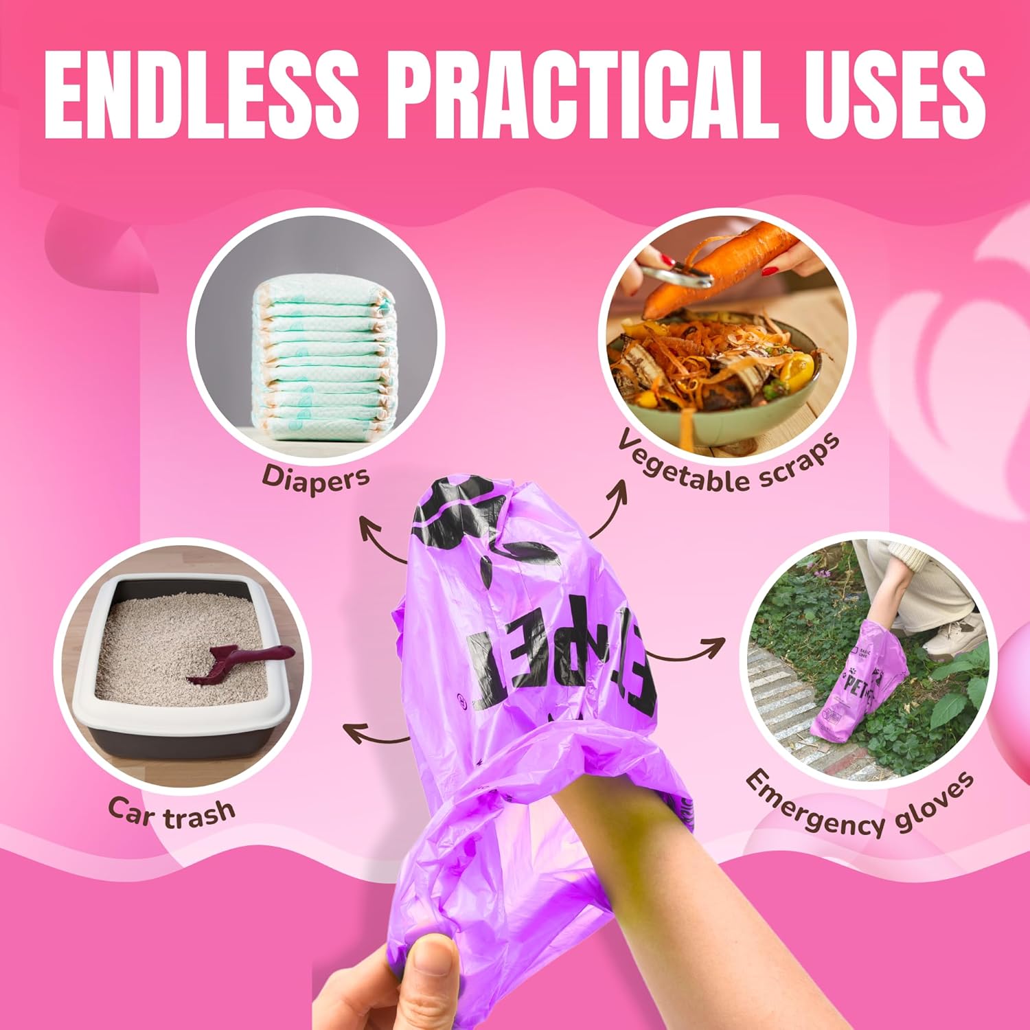 Pet N Pet Poop Bags for Dogs, 288 Counts Lavender Scented Dog Poop Bags with Leash Dispenser, USDA Certified 38% Plant Based  62% PE Dog Waste Bags, Dog Poop Bags Rolls, Scented Dog Bags for Poop · v2