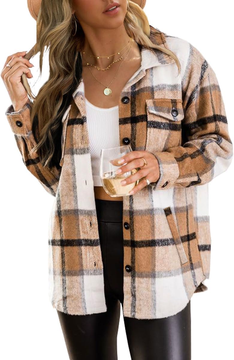 AUTOMET, Flanell, karierte Hemden, Jacken, 2024, langärmlige Hemden, Tops, modische Winterkleidung aus Kord mit Taschen.