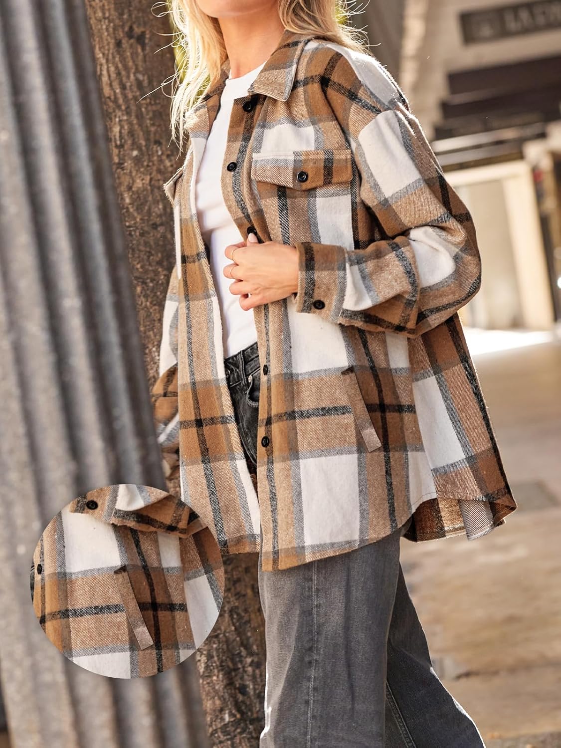 AUTOMET, Flanell, karierte Hemden, Jacken, 2024, langärmlige Hemden, Tops, modische Winterkleidung aus Kord mit Taschen.
