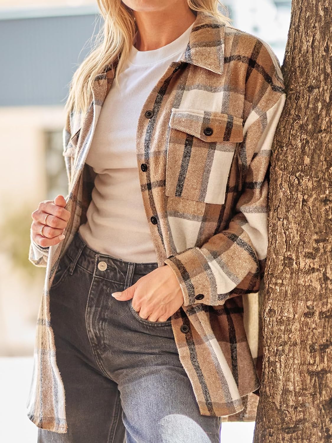 AUTOMET, Flanell, karierte Hemden, Jacken, 2024, langärmlige Hemden, Tops, modische Winterkleidung aus Kord mit Taschen.