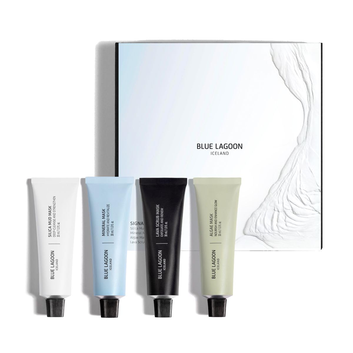 Blue Lagoon - Signature Masks Travel Set | Sustainable, Bioactive Luxury Skincare (4-Piece Set, 1 oz | 30 ml Each) · v3