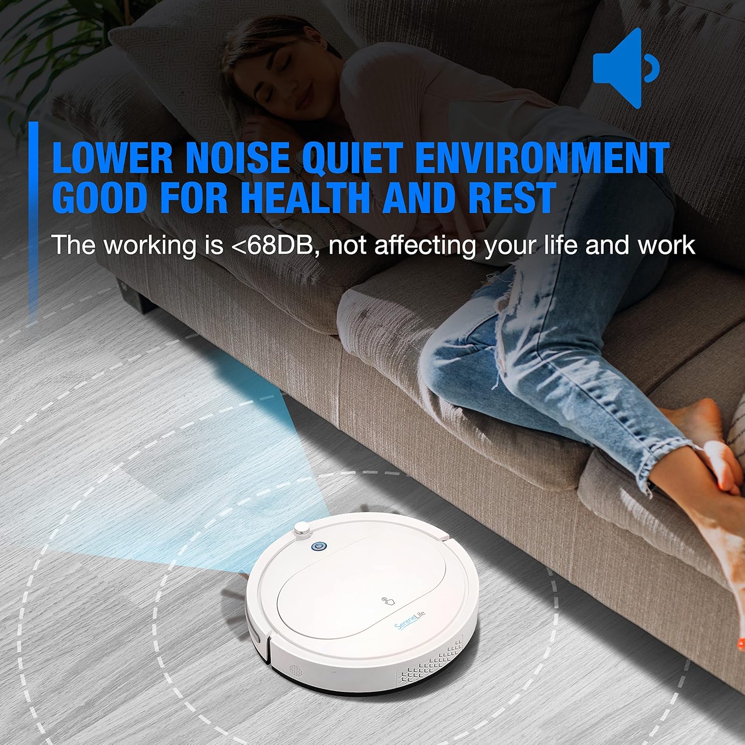 Aspirateur robot avec télécommande, machine robotique intelligente, nettoyage automatique des sols, aspirateur robot avec serpillière à sec pour nettoyer les tapis de maison, les carreaux de bois dur, les poils d'animaux