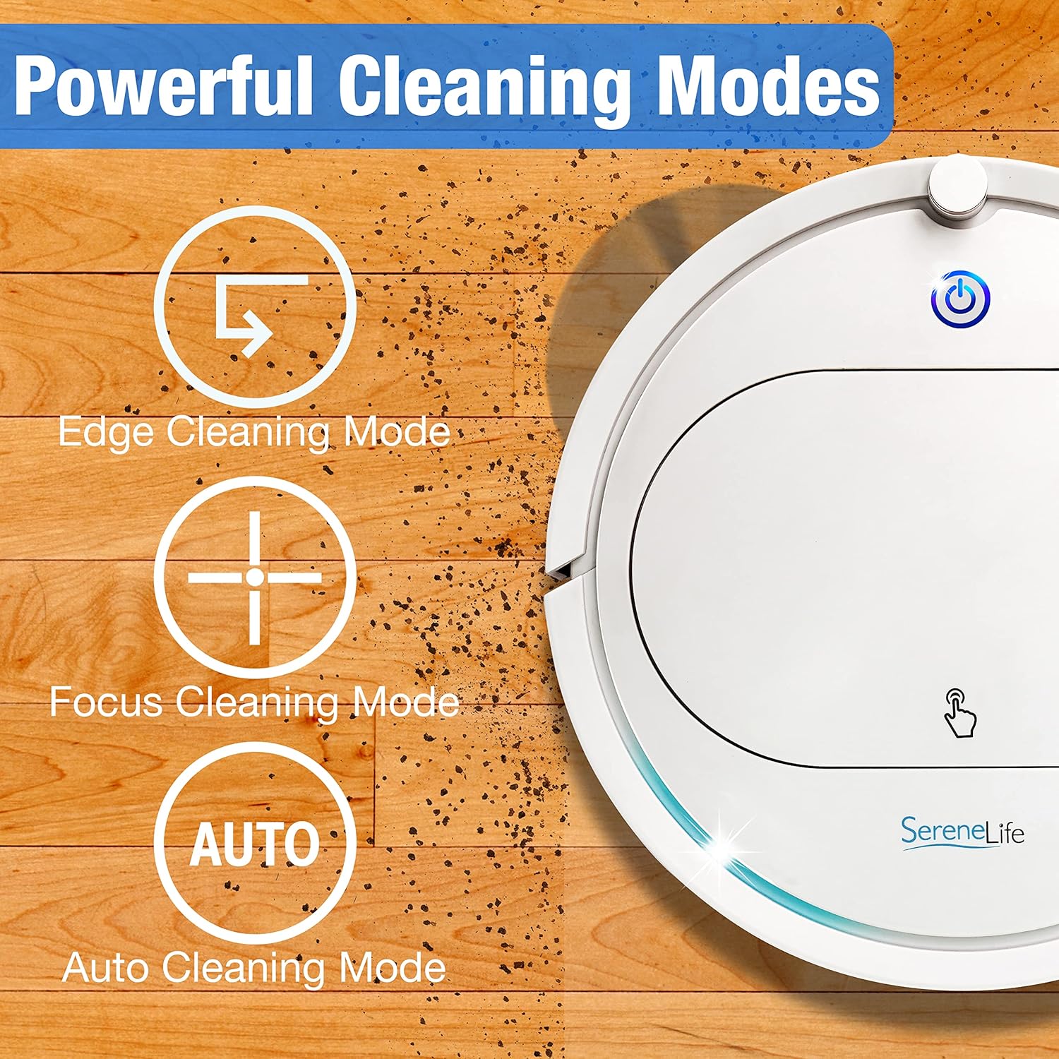 Aspirateur robot avec télécommande, machine robotique intelligente, nettoyage automatique des sols, aspirateur robot avec serpillière à sec pour nettoyer les tapis de maison, les carreaux de bois dur, les poils d'animaux
