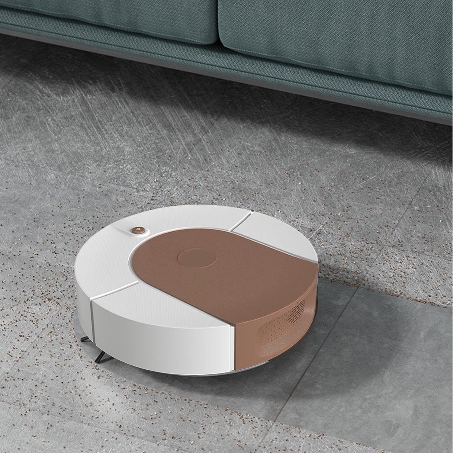 Robot Vacuum Cleaner, Strong Suction Robot Vacuum Cleaner with USB Rechargeable, Automatic Operation Robotic Vacuum Cleaner for Hard Floors, Ceramic Tiles (Brown) · v3