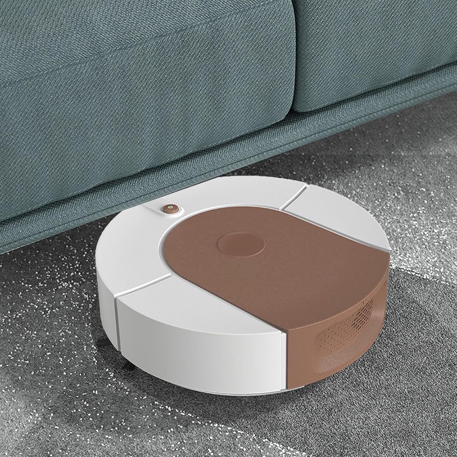 Robot Vacuum Cleaner, Strong Suction Robot Vacuum Cleaner with USB Rechargeable, Automatic Operation Robotic Vacuum Cleaner for Hard Floors, Ceramic Tiles (Brown) · v3