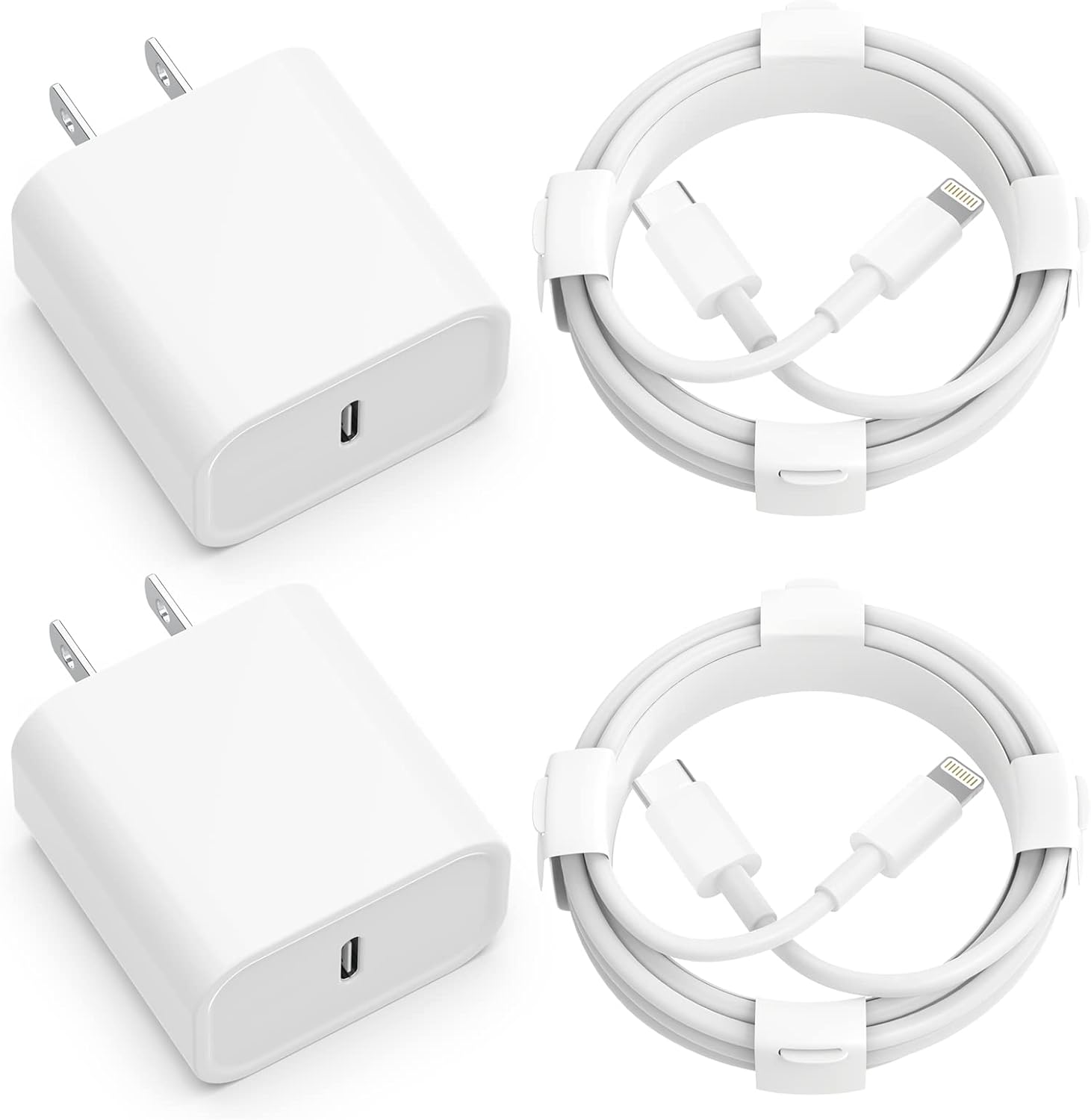 USB C Charger for iPhone Charger Fast Charging 2Pack 20W PD Type C Wall Fast Charger Adapter with 6FT USB C to Lightning Cable for iPhone 14Pro Max/13 Pro Max/12 Pro/11 Pro/XR/XS Max/X/8/SE