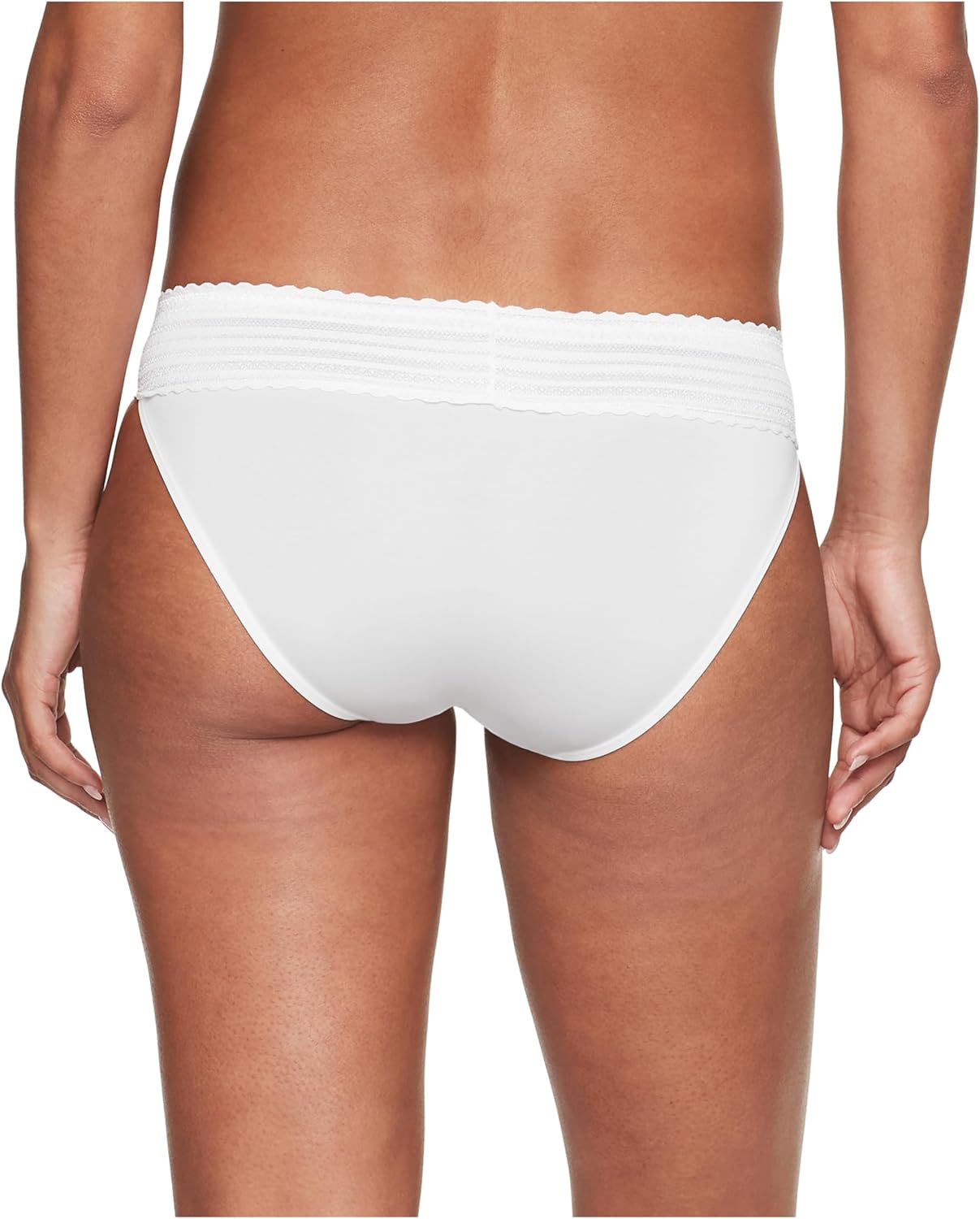 Warners Women's No Pinching No Problems Dig-Free Comfort Waist with Lace Microfiber Bikini 5509