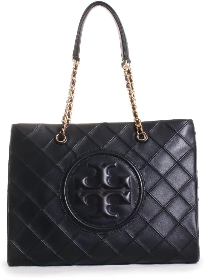 Tory Burch Fleming Soft Chain Tote, Black · v3