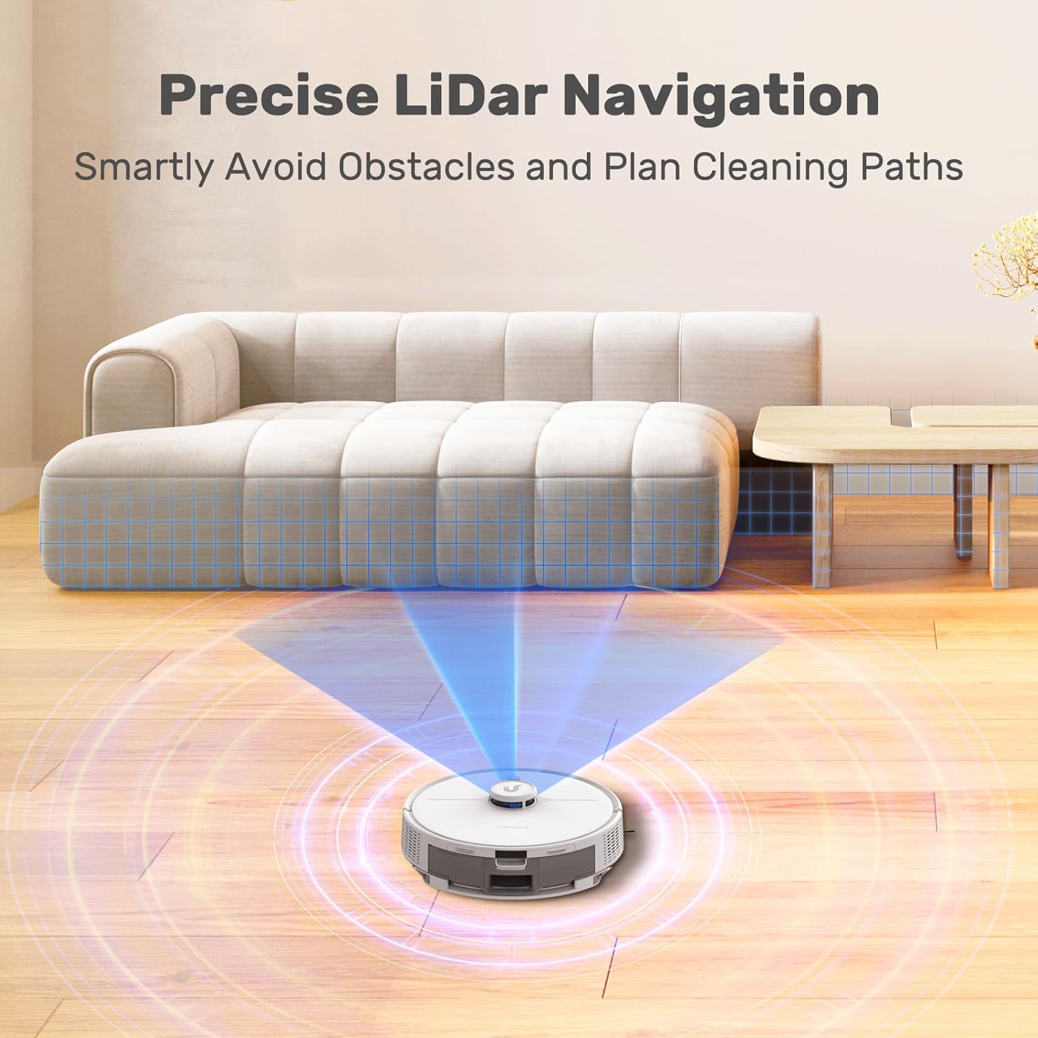 Verefa Self Emptying Robot Vacuum and Mop Combo, 5000Pa Suction, 70-Day Capacity, 260min Runtime, Lidar Navigation, Wi-Fi/App/Alexa Control, Robotic Vacuum Cleaner for Hard Floors, Carpets, Pet Hair · v2
