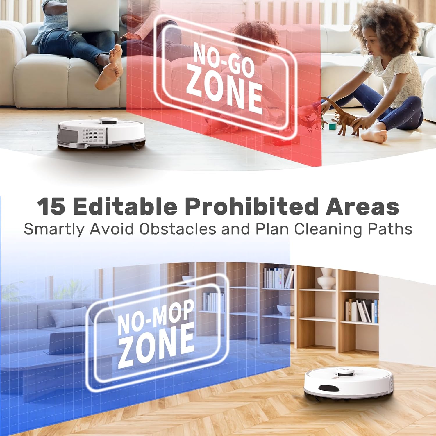 Verefa Self Emptying Robot Vacuum and Mop Combo, 5000Pa Suction, 70-Day Capacity, 260min Runtime, Lidar Navigation, Wi-Fi/App/Alexa Control, Robotic Vacuum Cleaner for Hard Floors, Carpets, Pet Hair · v2
