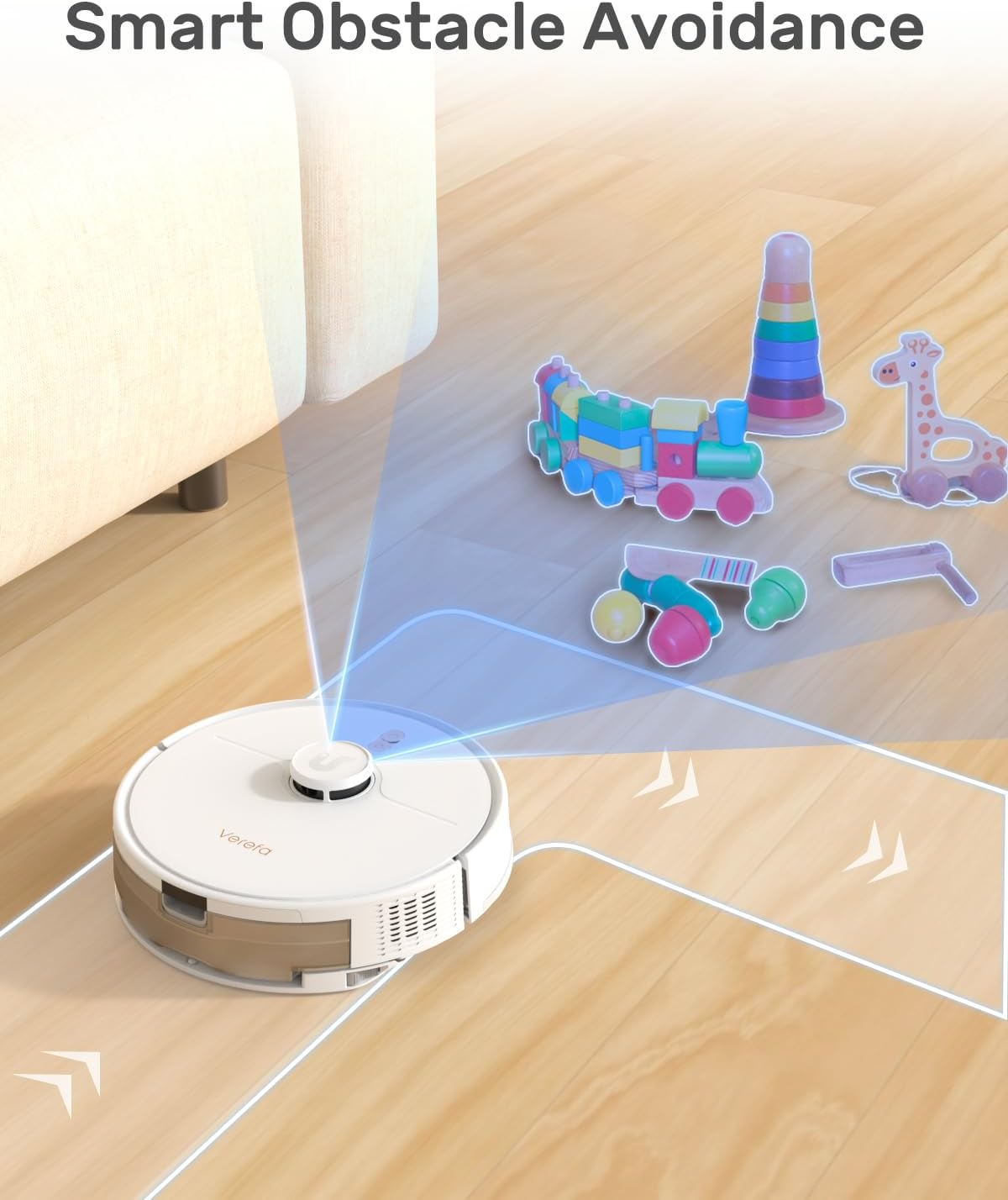 Verefa Robot Vacuum and Mop Combo, 5000Pa Suction 260min Runtime 5 Maps Editable LiDAR Navigation Automatic Vacuum Robot, Wi-Fi/App/Alexa Control, Robotic Vacuum Cleaner Ideal for Low Carpet, Pet Hair · v14