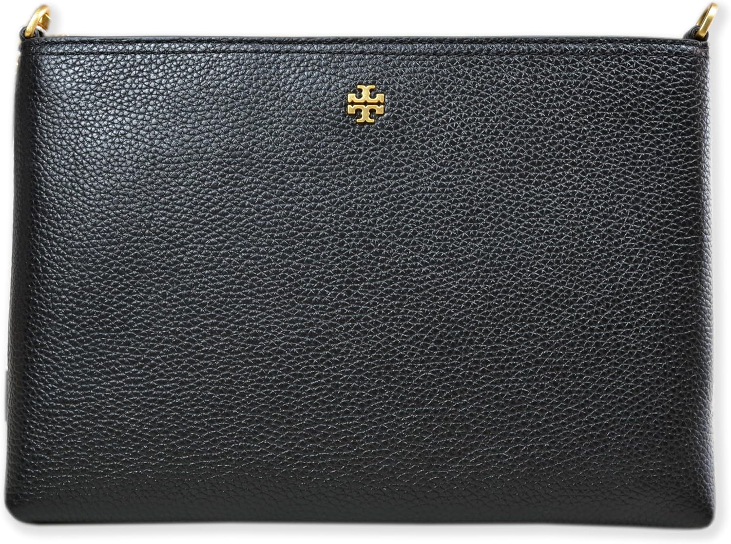Tory Burch Womens 148314 Blake Swingpack Pebbled Leather Crossbody Shoulder Bag, (001 Black) · v2