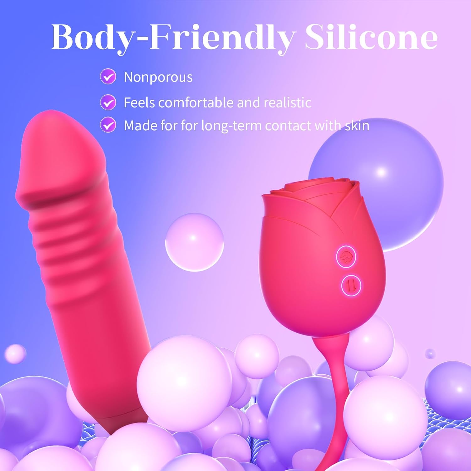 MOOLIGIRL Wibrator Dildo Zabawki erotyczne dla kobiet - różowa zabawka erotyczna z wibratorami punktowymi G 10 trybów ssania do stymulacji sutków łechtaczki Dildo analne Zabawki erotyczne dla dorosłych Gry dla par Maszyna erotyczna
