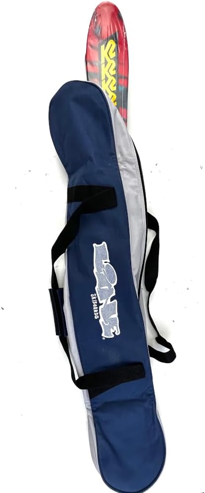 K2 Fatty Adult Skiboards 88cm Skiblades Snowblades with Ski Boot Fixed Bindings with Line Carry Bag.