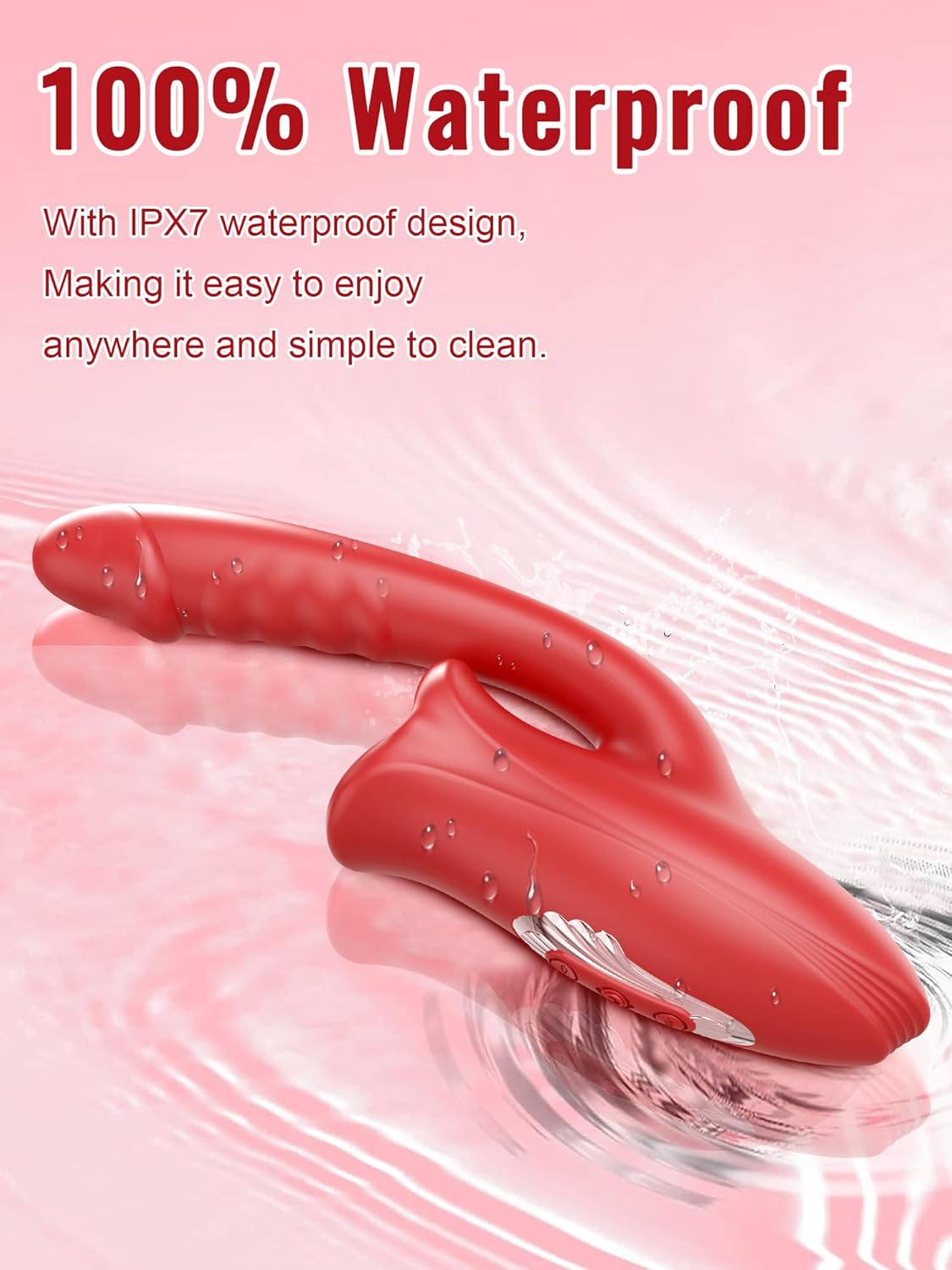 Tongue Rose Sex Toy Realistic Dildo Vibrators, 3 in 1 G Spot Vibrator for Women, Clitoral Vibrator with 10 Vibrations 10 Tongue Licking Nipple Clit Stimulator Adult Sex Toys for Women Couple · v3