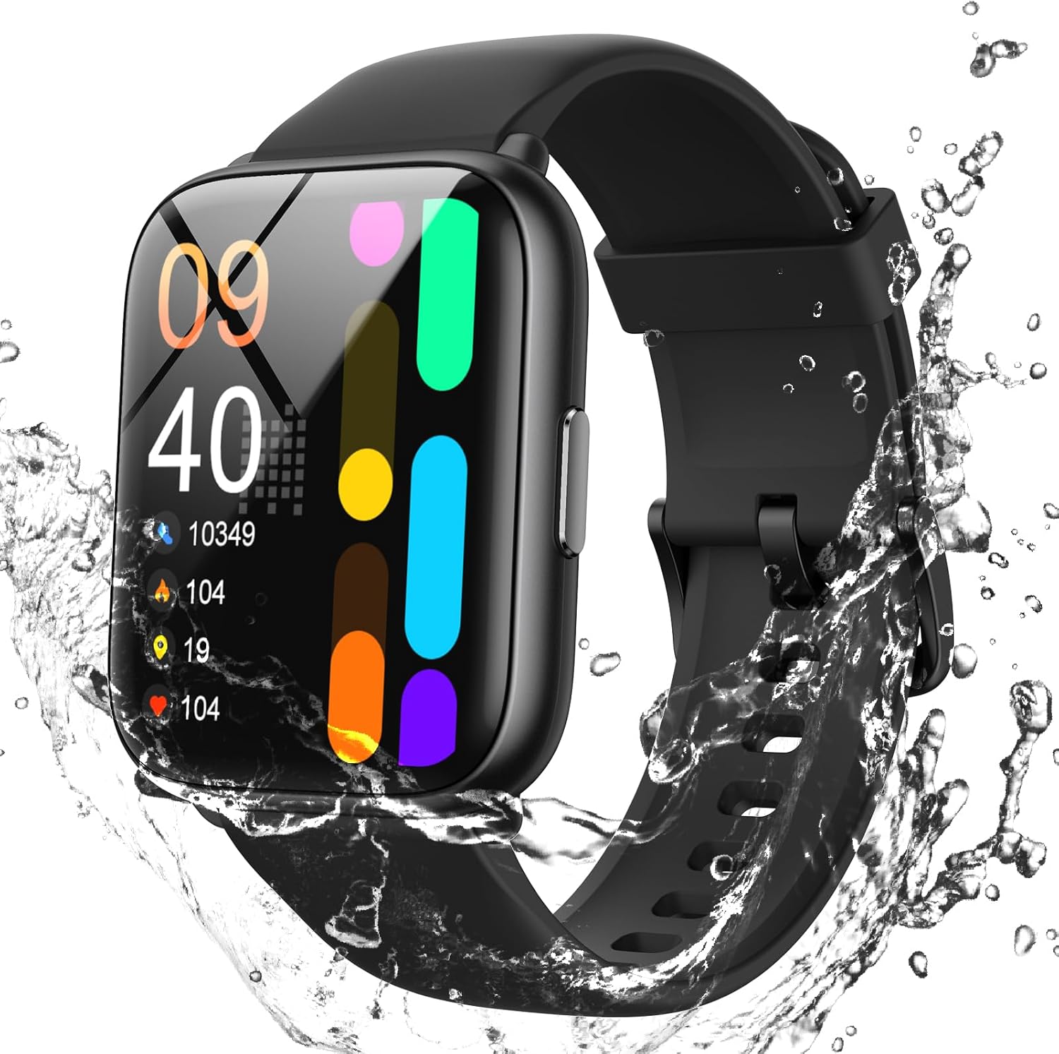Parsonver Smart Watch, fitness tracker impermeabile fino a 5 ATM per il nuoto con 100 modalità sportive, frequenza cardiaca, ossigeno nel sangue, monitor del sonno, smartwatch da fitness con touch screen da 1,8 pollici per Android -iPhone iOS