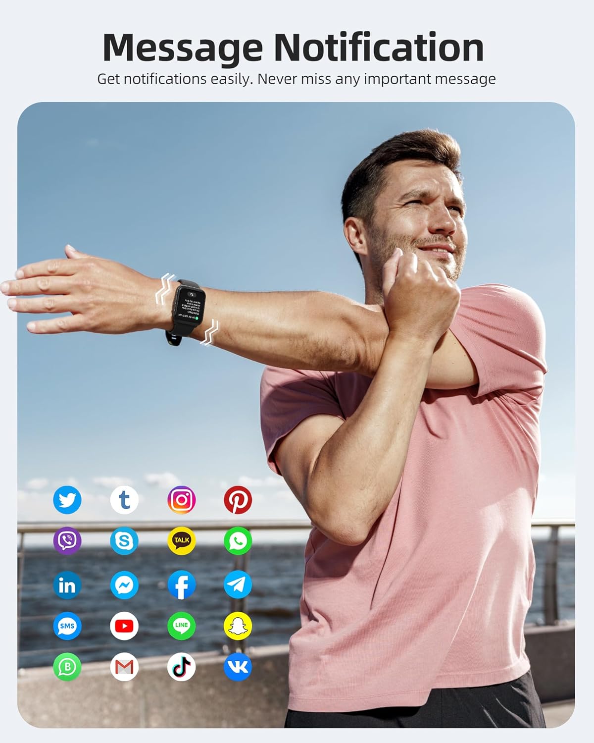 Parsonver Smart Watch, fitness tracker impermeabile fino a 5 ATM per il nuoto con 100 modalità sportive, frequenza cardiaca, ossigeno nel sangue, monitor del sonno, smartwatch da fitness con touch screen da 1,8 pollici per Android -iPhone iOS