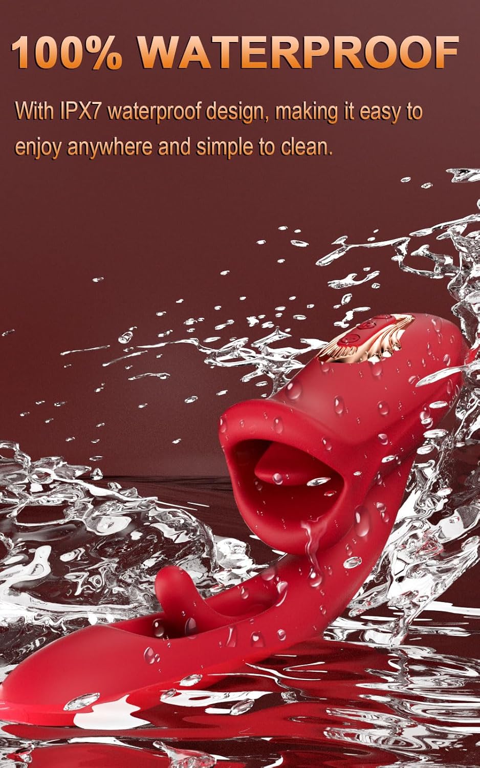 G Spot Vibrator Adult Sex Toys for Women, Tongue Rose Sex Toy Dildo Vibrators Clitoral Stimulator with 10 Licking Sucking 10 Vibration Modes Flapping Clitoral Stimulator Anal Sex toys Couples Sex Toys · v2