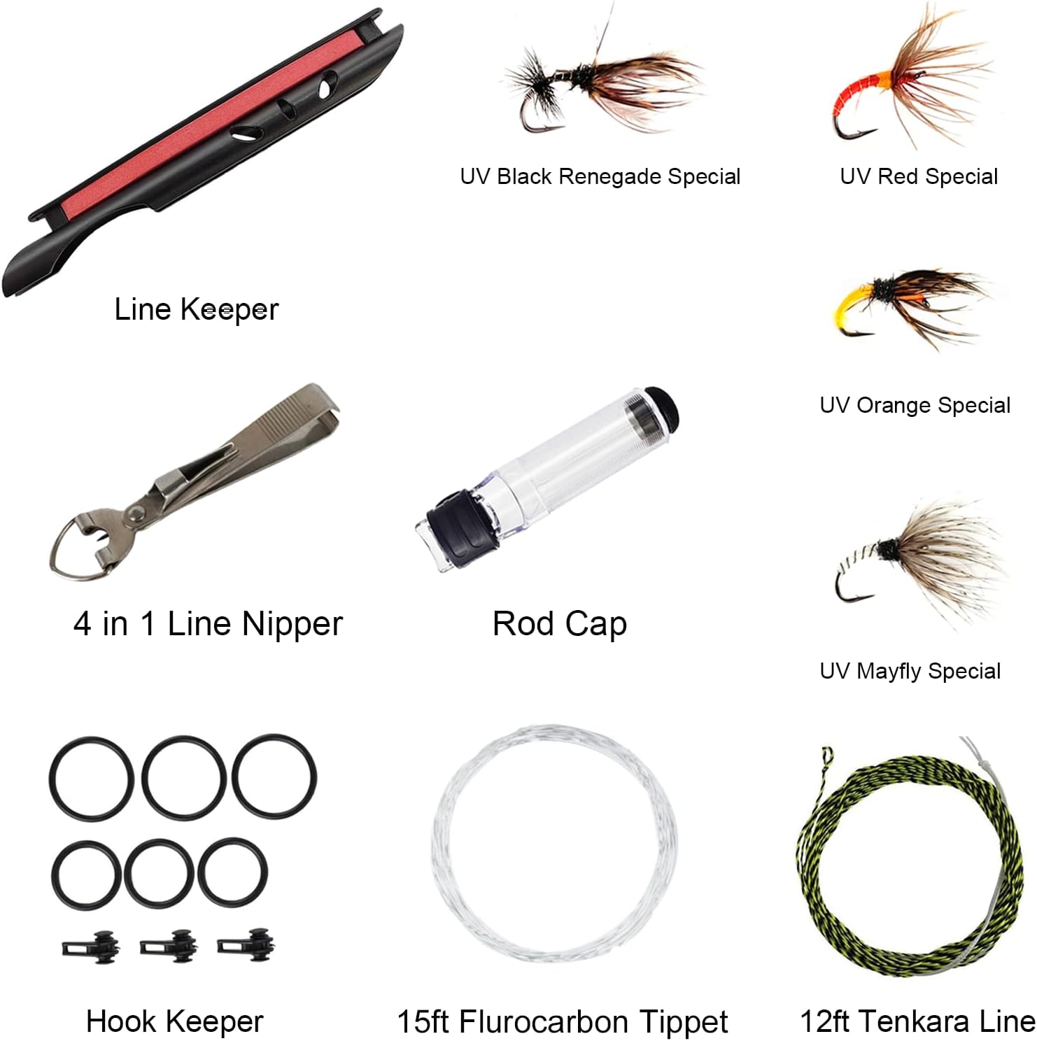 Aventik FreshStart Tenkara 낚싯대 7피트/8피트, 초보자용 텐카라 낚싯대 키트, 24T 탄소 섬유, 캐스팅하기 쉬움, 유연함, 내구성, 경량 및 컴팩트함