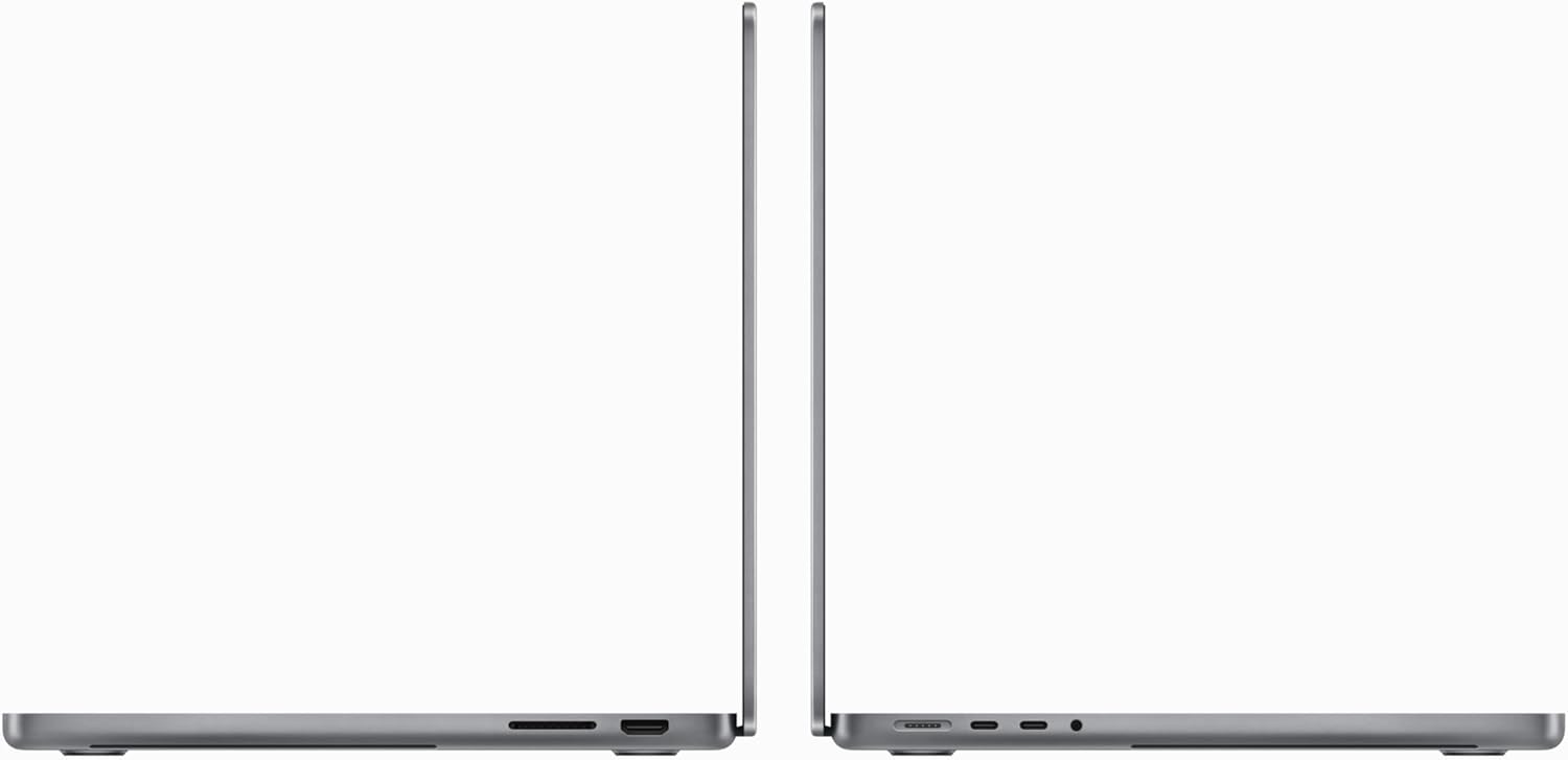 Apple 2023 MacBook Pro Laptop M3 Chip mit 8-Core-CPU, 10‑Core-GPU: 14,2-Zoll-Liquid-Retina-XDR-Display, 16 GB Unified Memory, 1 TB SSD-Speicher, Space Grey (Z1C80001F)