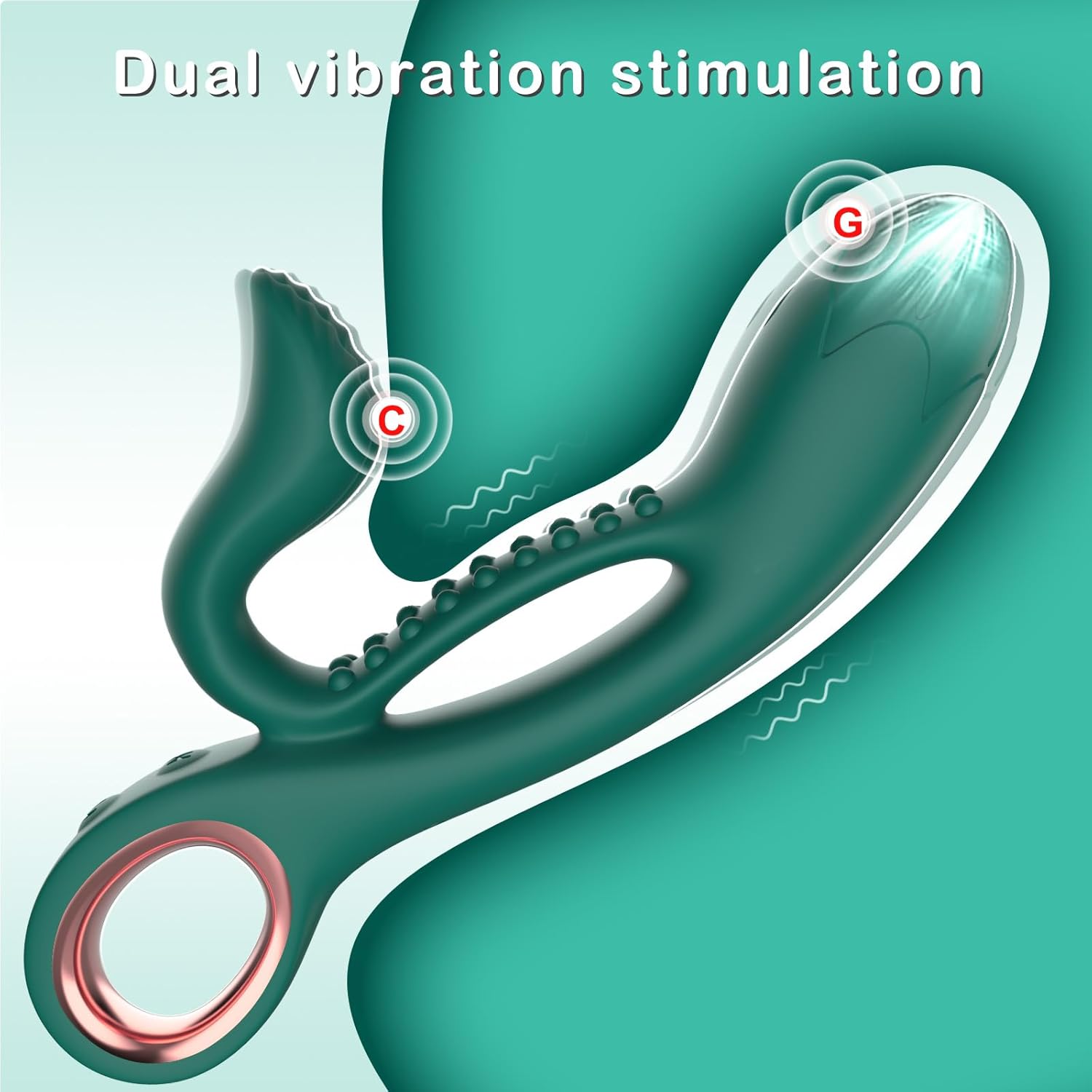 Vibratore G Spot Rabbit, giocattolo per adulti a doppio stimolatore per capezzolo clitorideo anale con modalità di vibrazione 10×10, impermeabili e realistici, giocattoli sessuali con dildo a trama rosa per donne o coppia (verde)