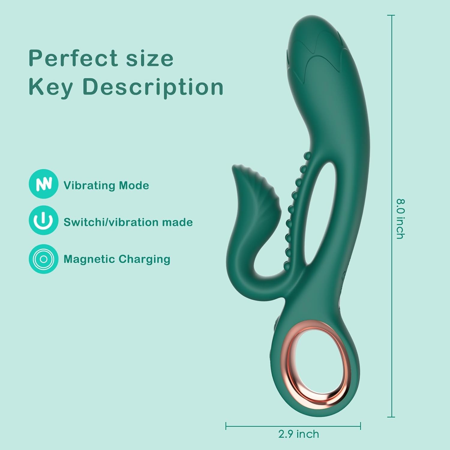 Vibratore G Spot Rabbit, giocattolo per adulti a doppio stimolatore per capezzolo clitorideo anale con modalità di vibrazione 10×10, impermeabili e realistici, giocattoli sessuali con dildo a trama rosa per donne o coppia (verde)