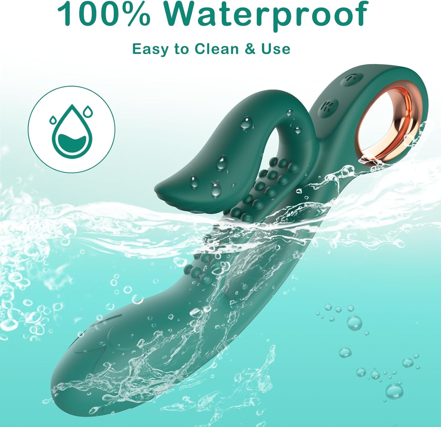 Vibratore G Spot Rabbit, giocattolo per adulti a doppio stimolatore per capezzolo clitorideo anale con modalità di vibrazione 10×10, impermeabili e realistici, giocattoli sessuali con dildo a trama rosa per donne o coppia (verde)