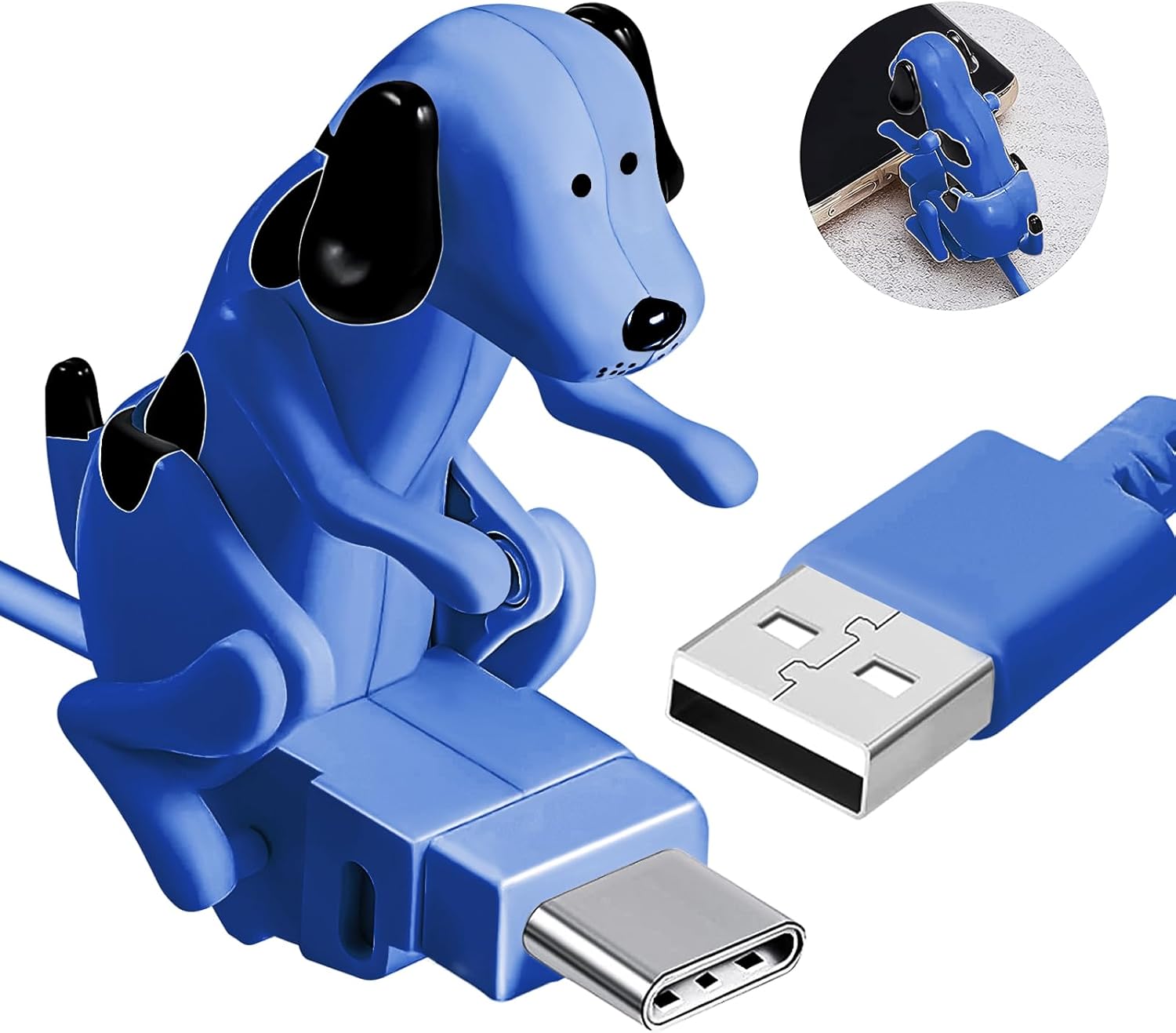 Câble de recharge rapide Funny Dog - Câble de recharge pour chien, câble de recharge portable pour chiens errants, câble USB pour smartphone et jouet pour chiens, pour iPhone Type-C, différents modèles de téléphones.