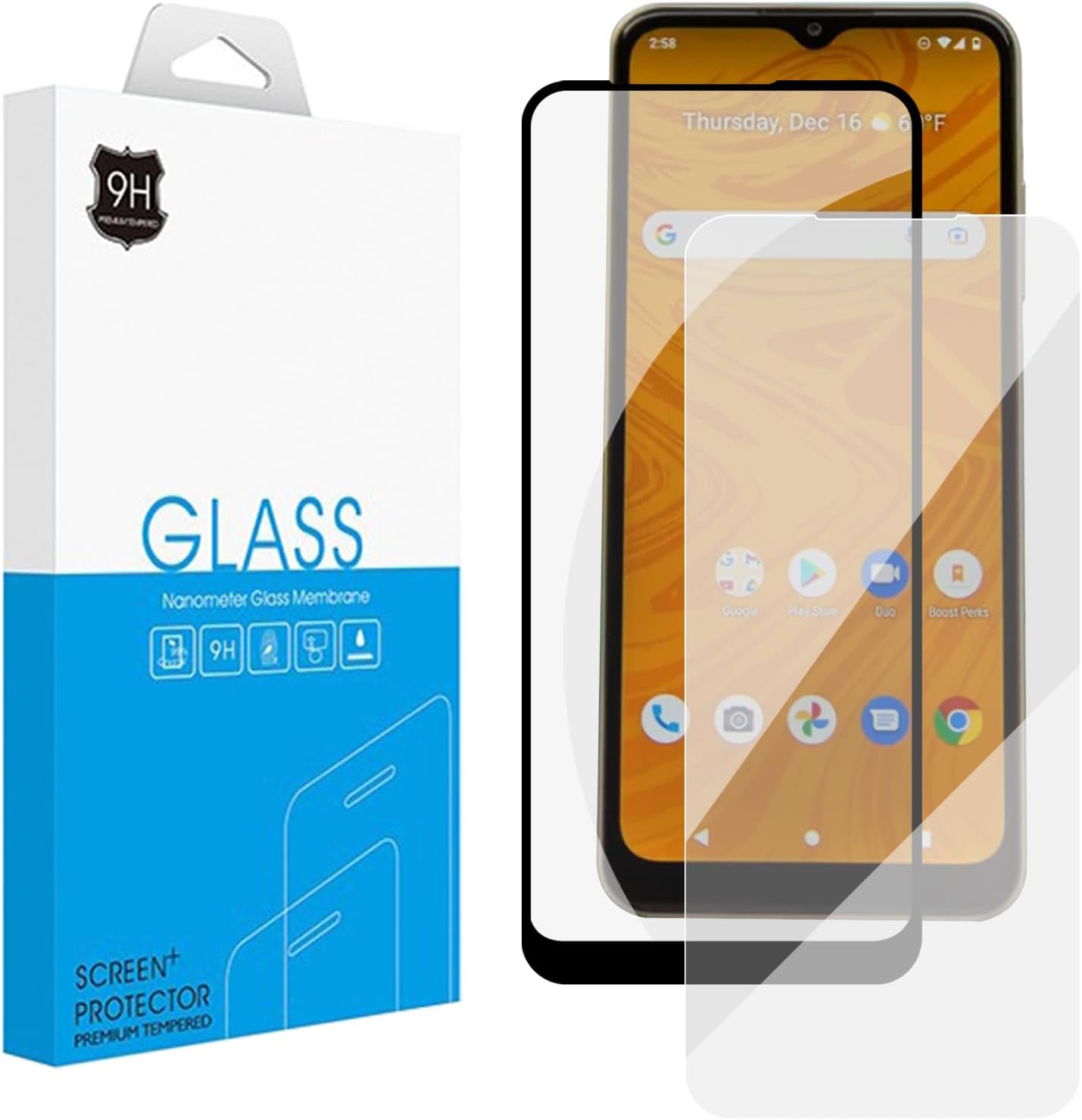 Ailiber for Boost Celero 3 5G Screen Protector[2 Pack], Boost Celero 3 5G Tempered Glass Screen Protector, Anti-Scratch, HD Clear, Case Friendly, Full Coverage Phone Film for Boost Celero 5G 3 6.5