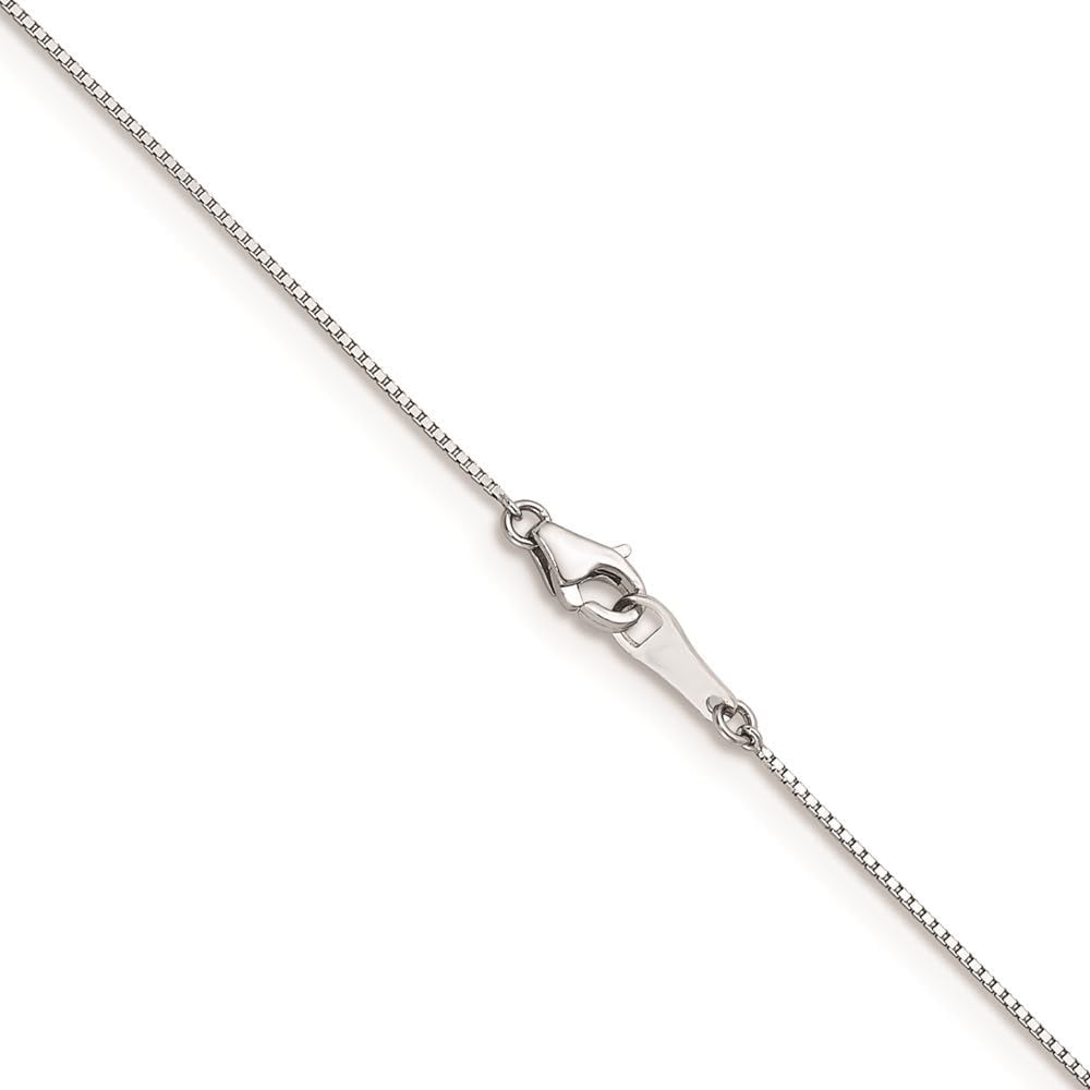 Platinum Polished 0.7 mm Solid Box Chain Necklace 16 to 24" · v2