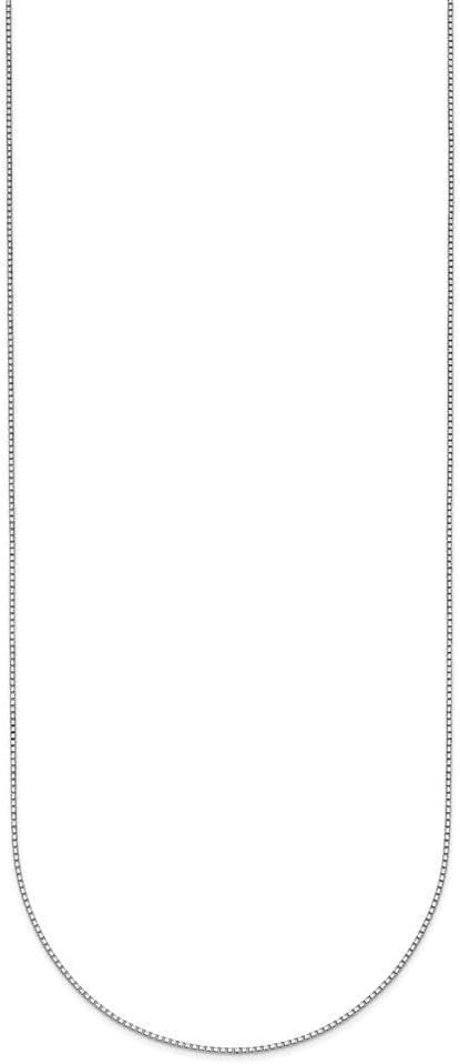 Platinum Polished 0.7 mm Solid Box Chain Necklace 16 to 24" · v2