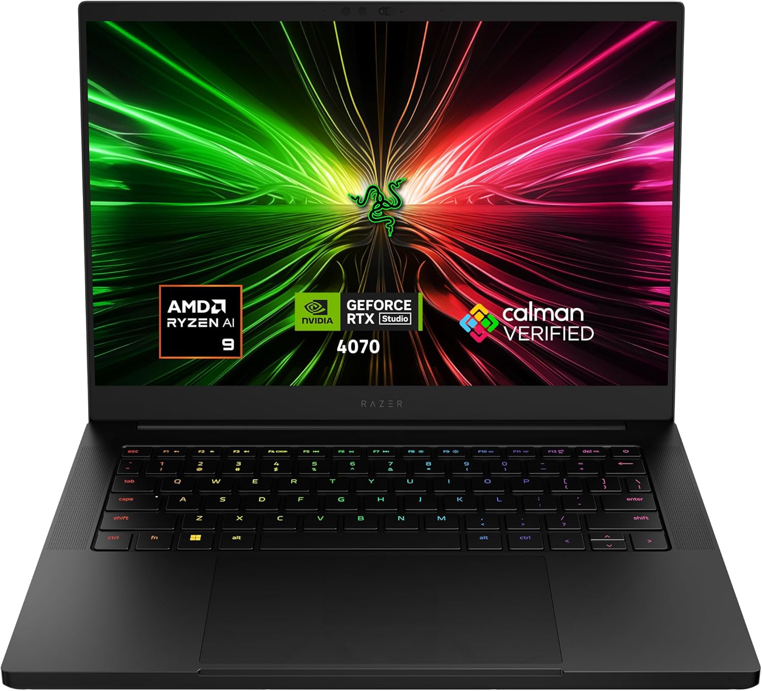 Máy tính xách tay chơi game Razer Blade 14 (2024): CPU AMD Ryzen 9 8945HS - GPU NVIDIA GeForce RTX 4070 - Màn hình 14 QHD 240Hz HDR - SSD 1TB - RAM DDR5 32GB - Nhôm nguyên khối - Chroma RGB - Tản nhiệt buồng hơi