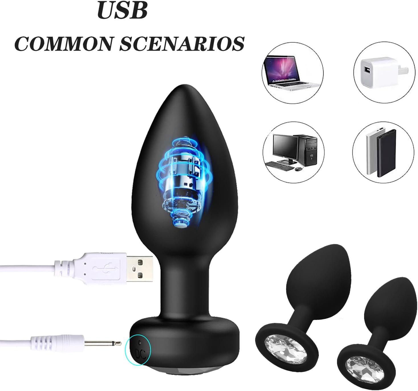 Anal Plug Sex Toys Vibrator- 3PCS Silicone Anal Toys Butt Plug Training Kit with Remote Control 10 Frequency Vibration, Vibrating Anal Plug and Prostate Massager, Adult Sex Toys and Games